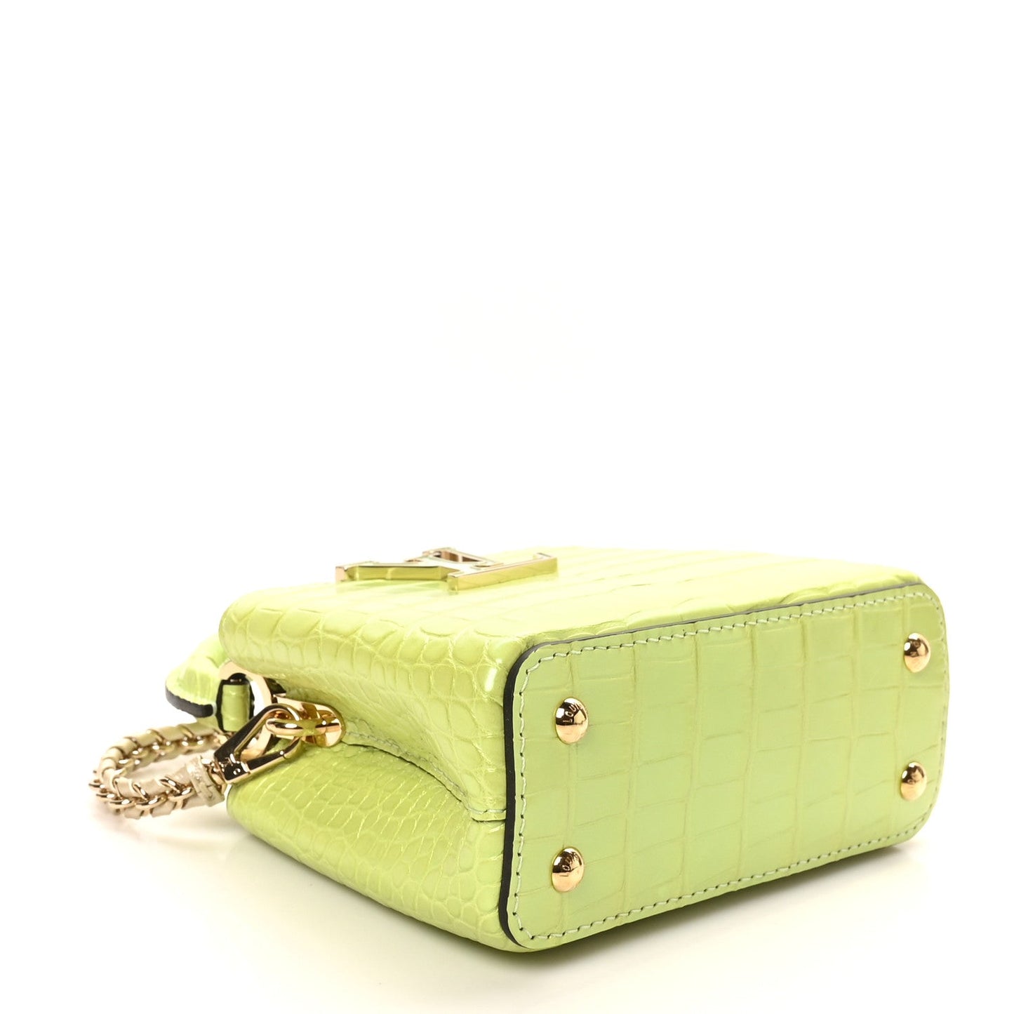 Iridescent Alligator Nano Capucines Lime