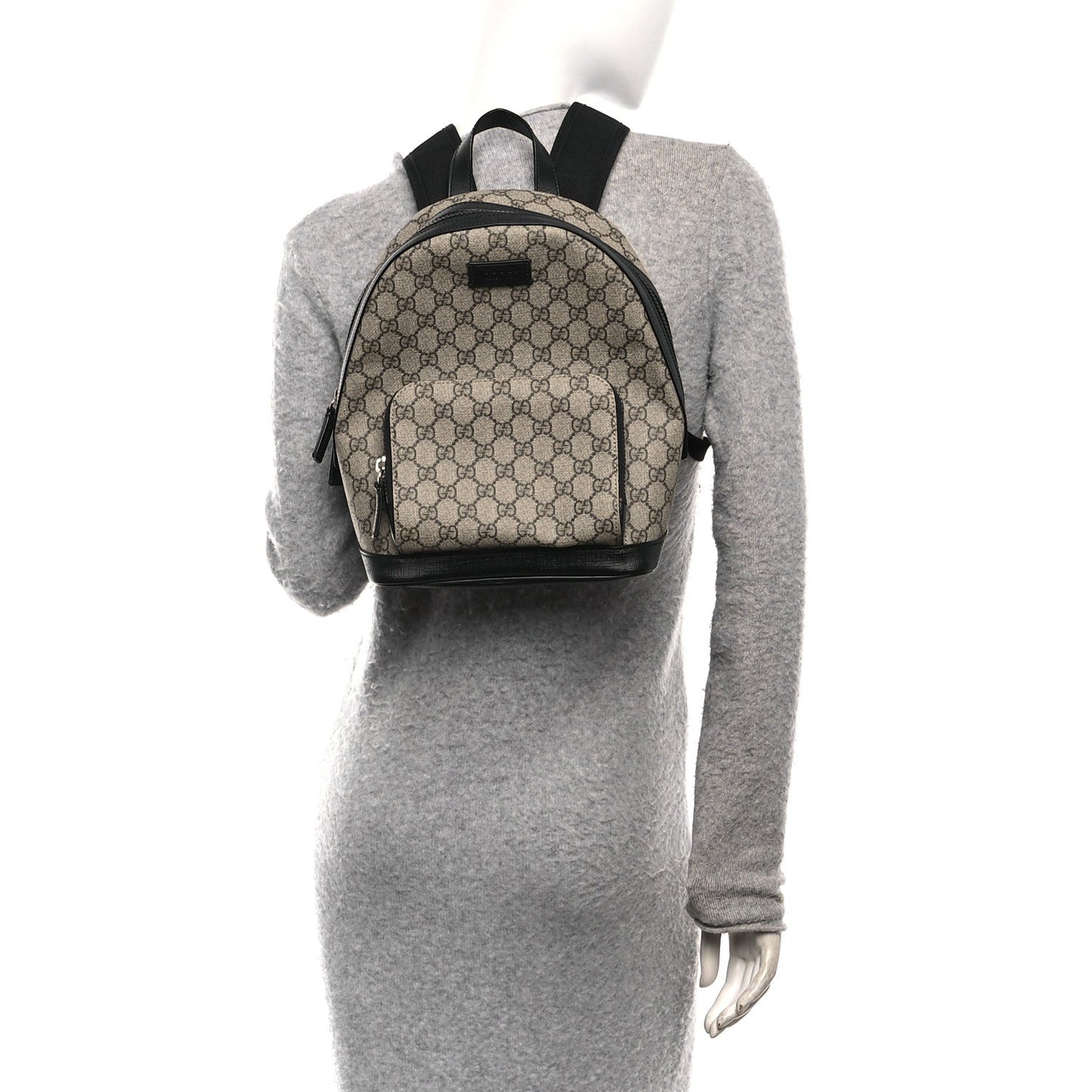 GG Supreme Monogram Small Eden Day Backpack Black