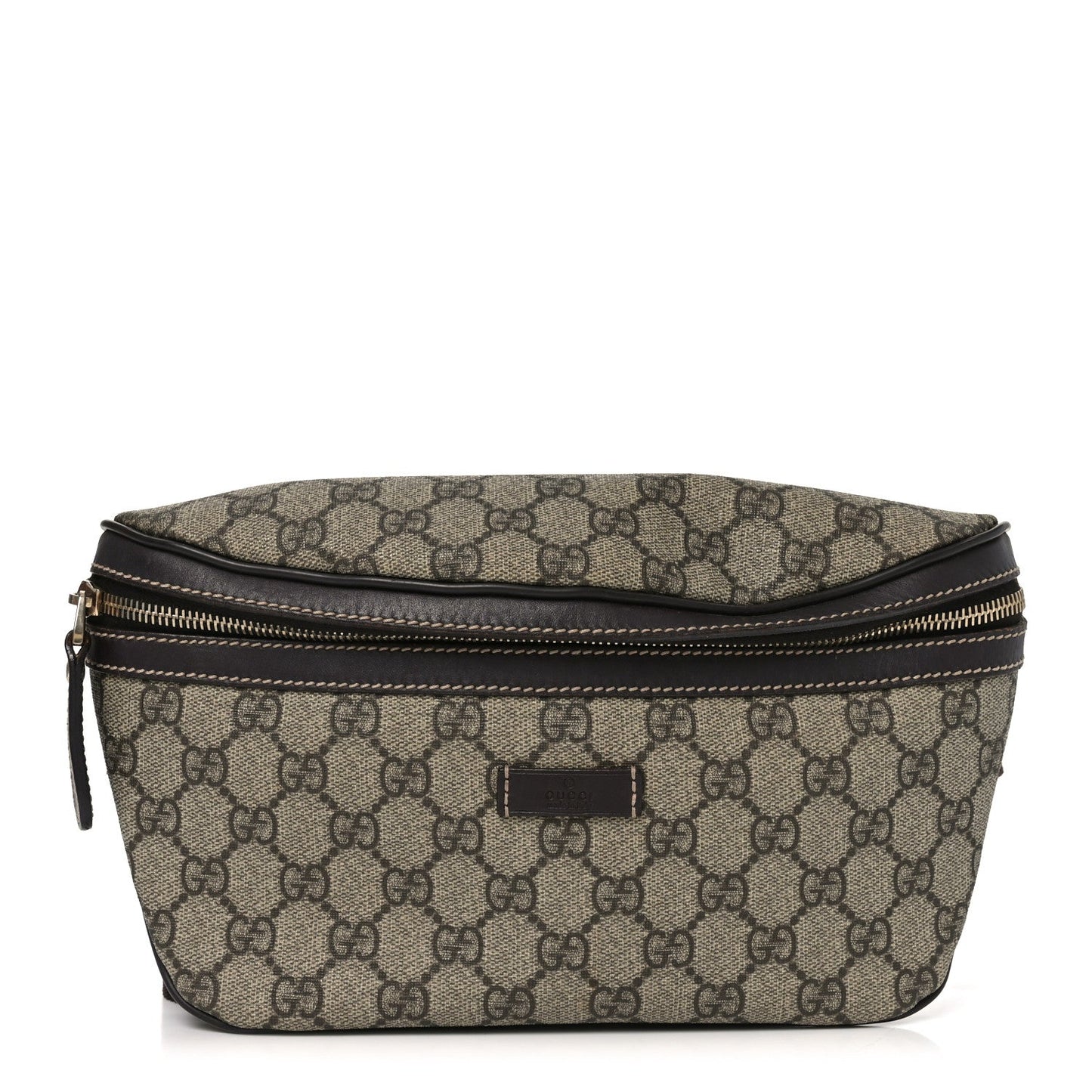 GG Supreme Monogram Belt Bag Dark Brown