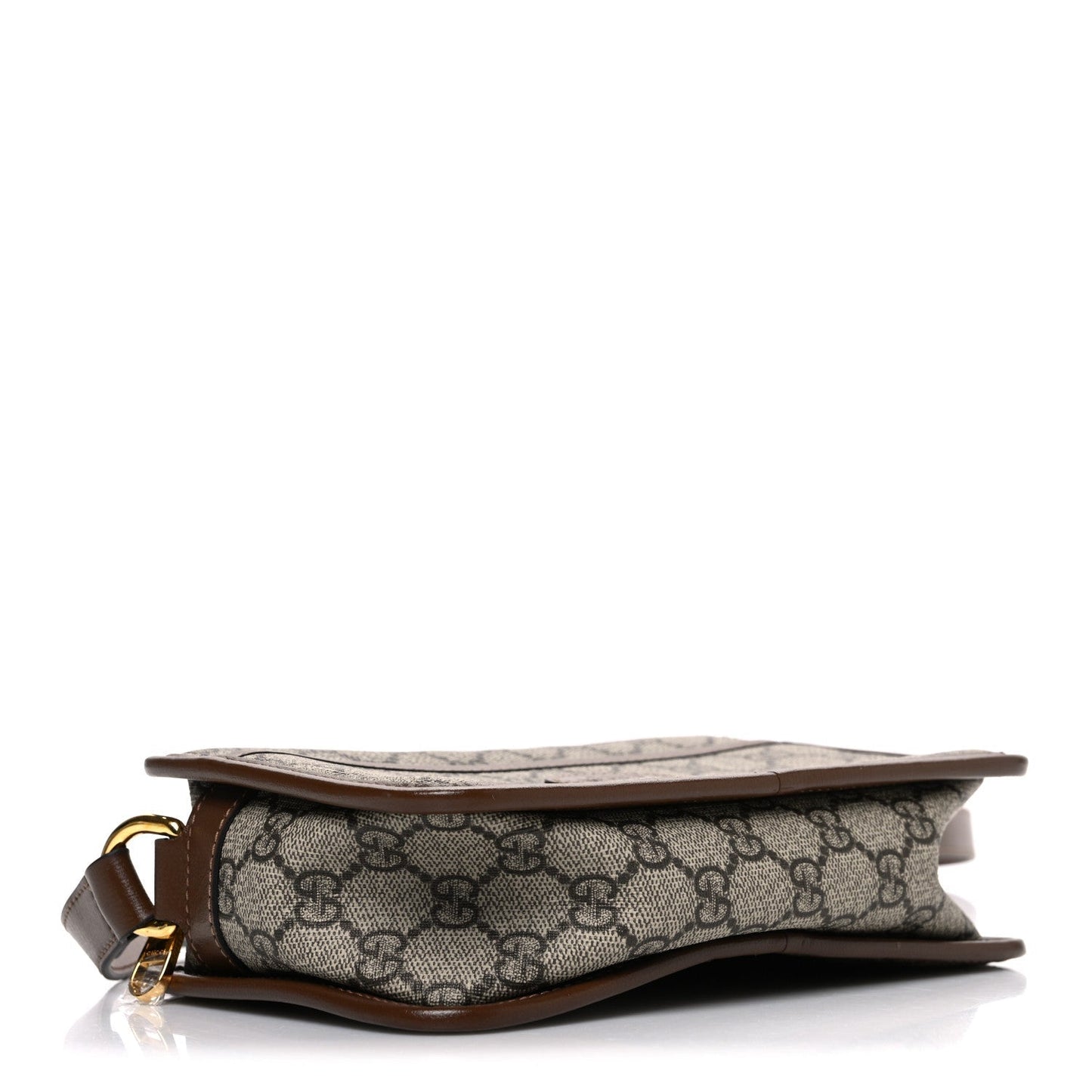 GG Supreme Monogram Azalea Calfskin Mini Retro Interlocking G Shoulder Bag Beige Ebony Brown Sugar