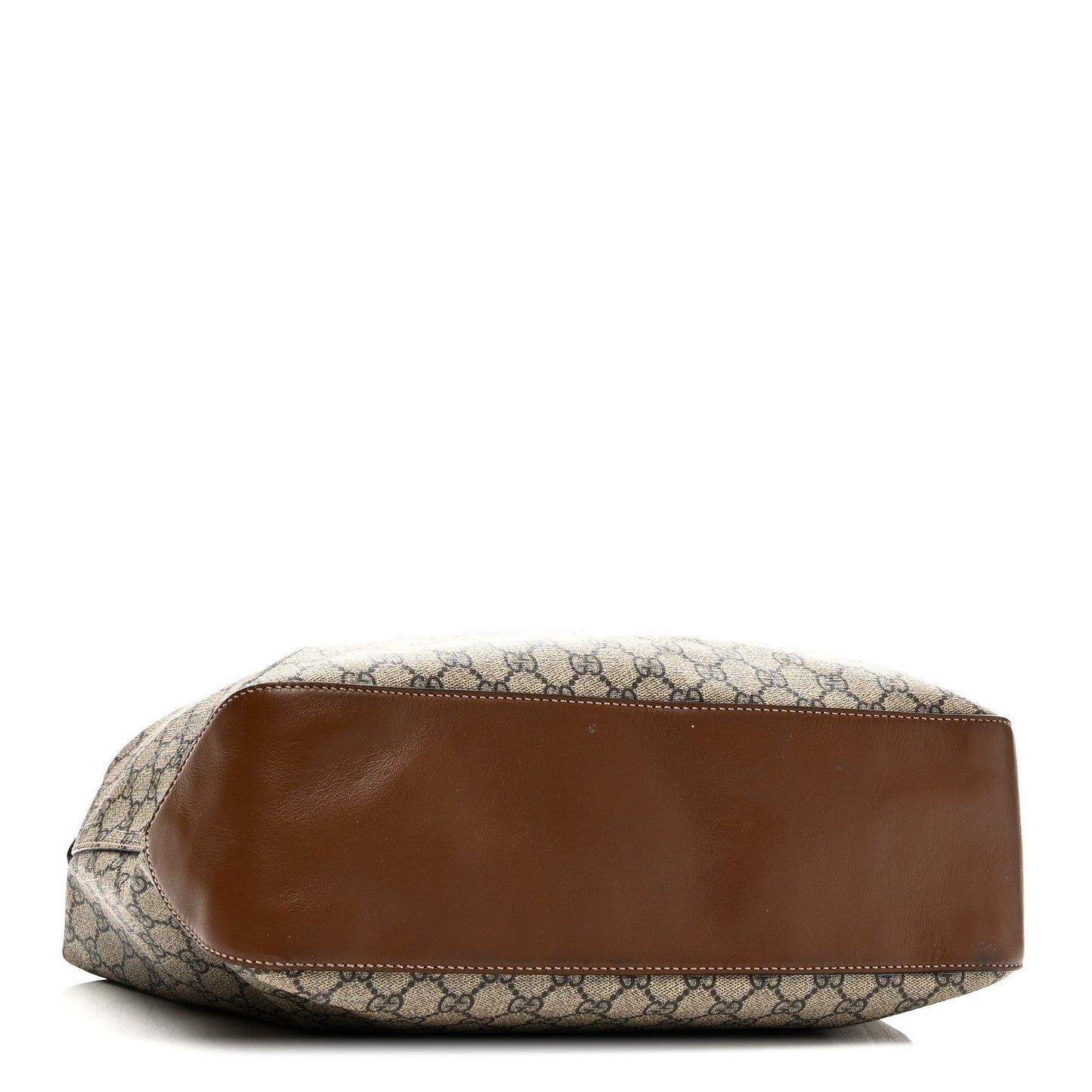 GG Supreme Monogram Large Linea A Hobo Light Brown