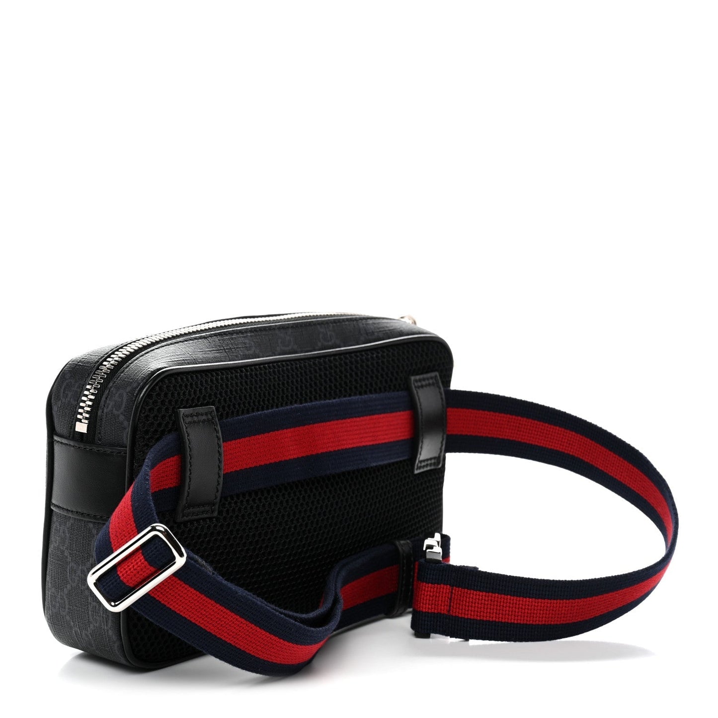 Soft GG Supreme Monogram Web Belt Bag Black Grey