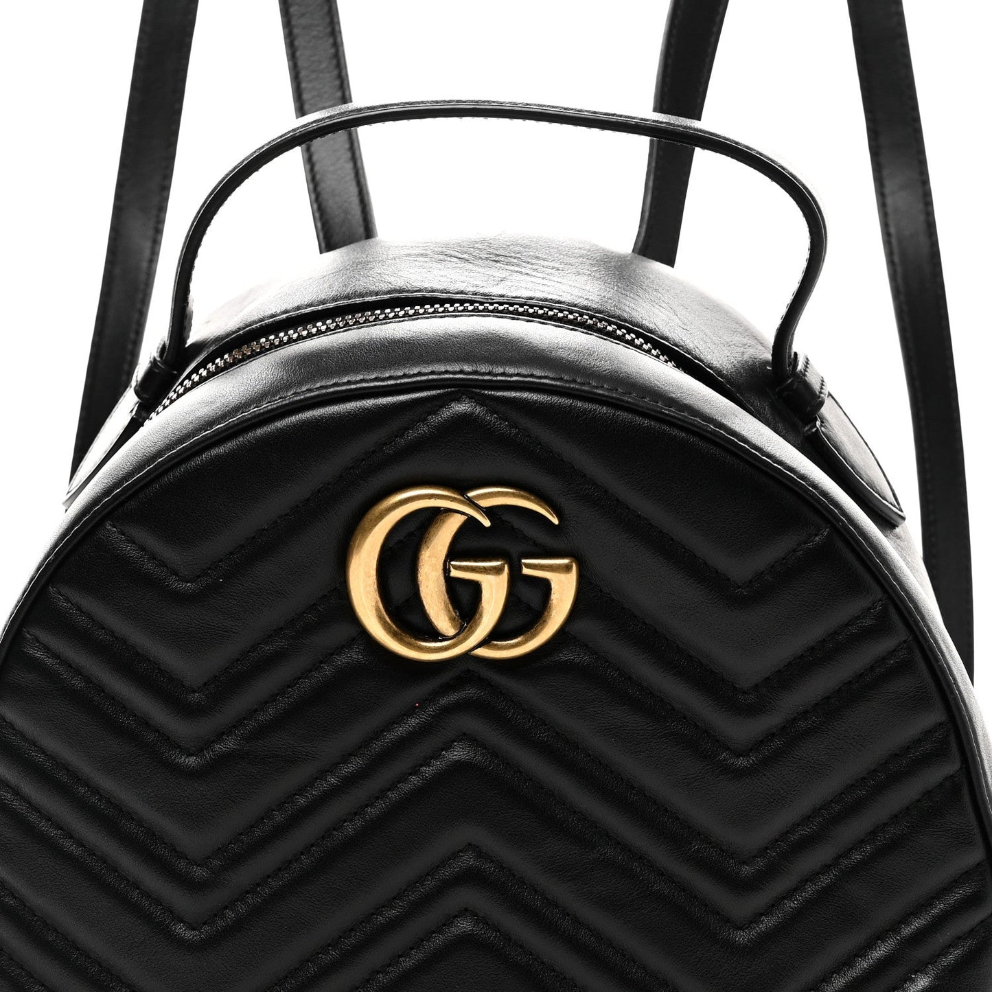 Calfskin Matelasse GG Marmont Dome Backpack Black