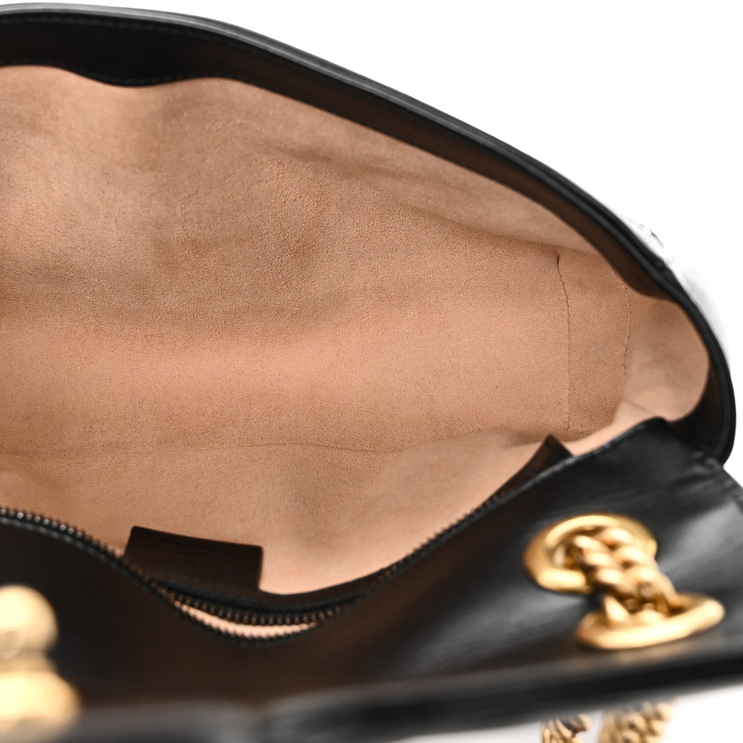 Calfskin Matelasse Small GG Marmont Shoulder Bag Black