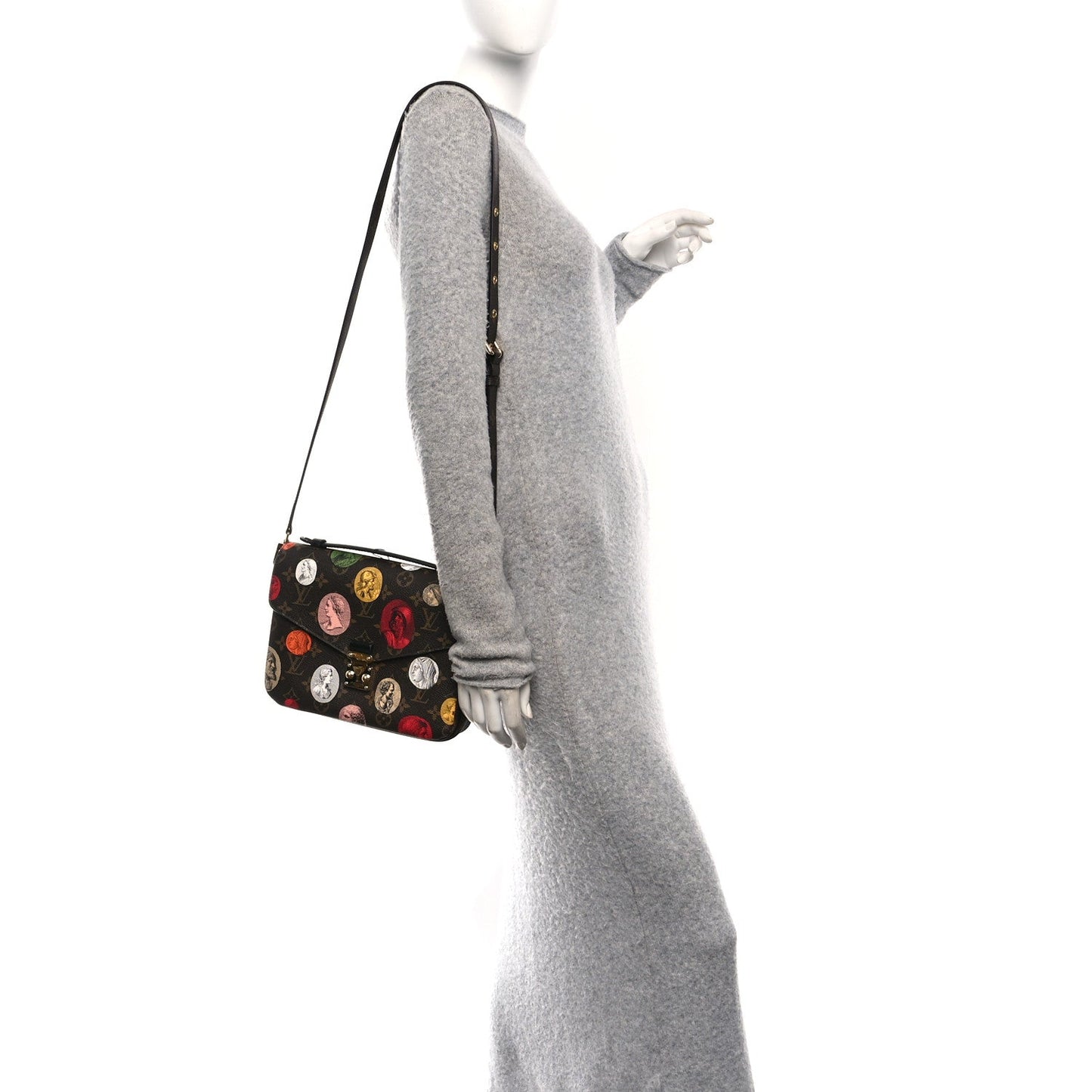 X FORNASETTI Monogram Cameo Pochette Metis