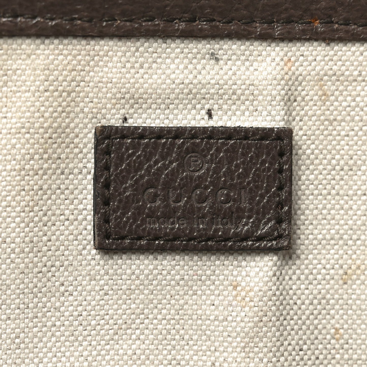 GG Supreme Monogram Textured Calfskin Small Ophidia Shoulder Tote Bag Beige Ebony New Acero