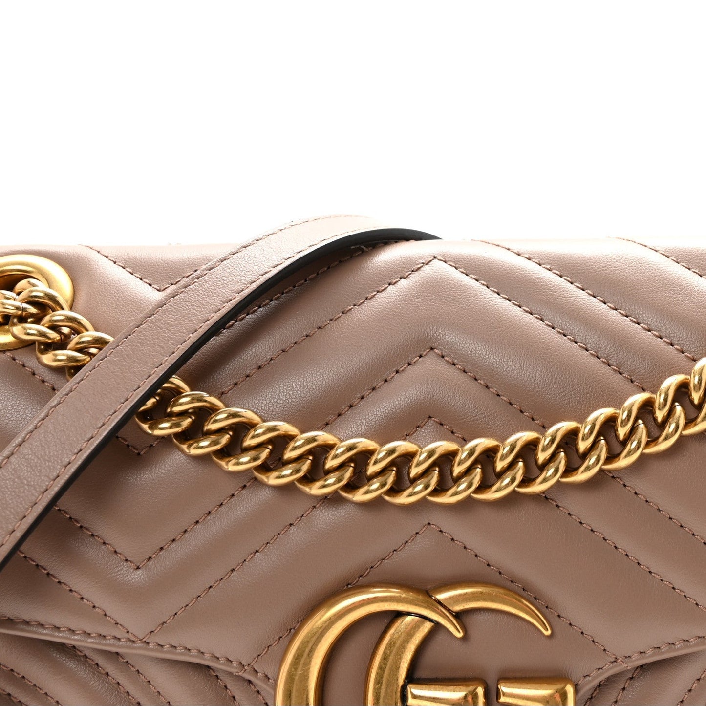 Calfskin Matelasse Small GG Marmont Shoulder Bag Porcelain Rose