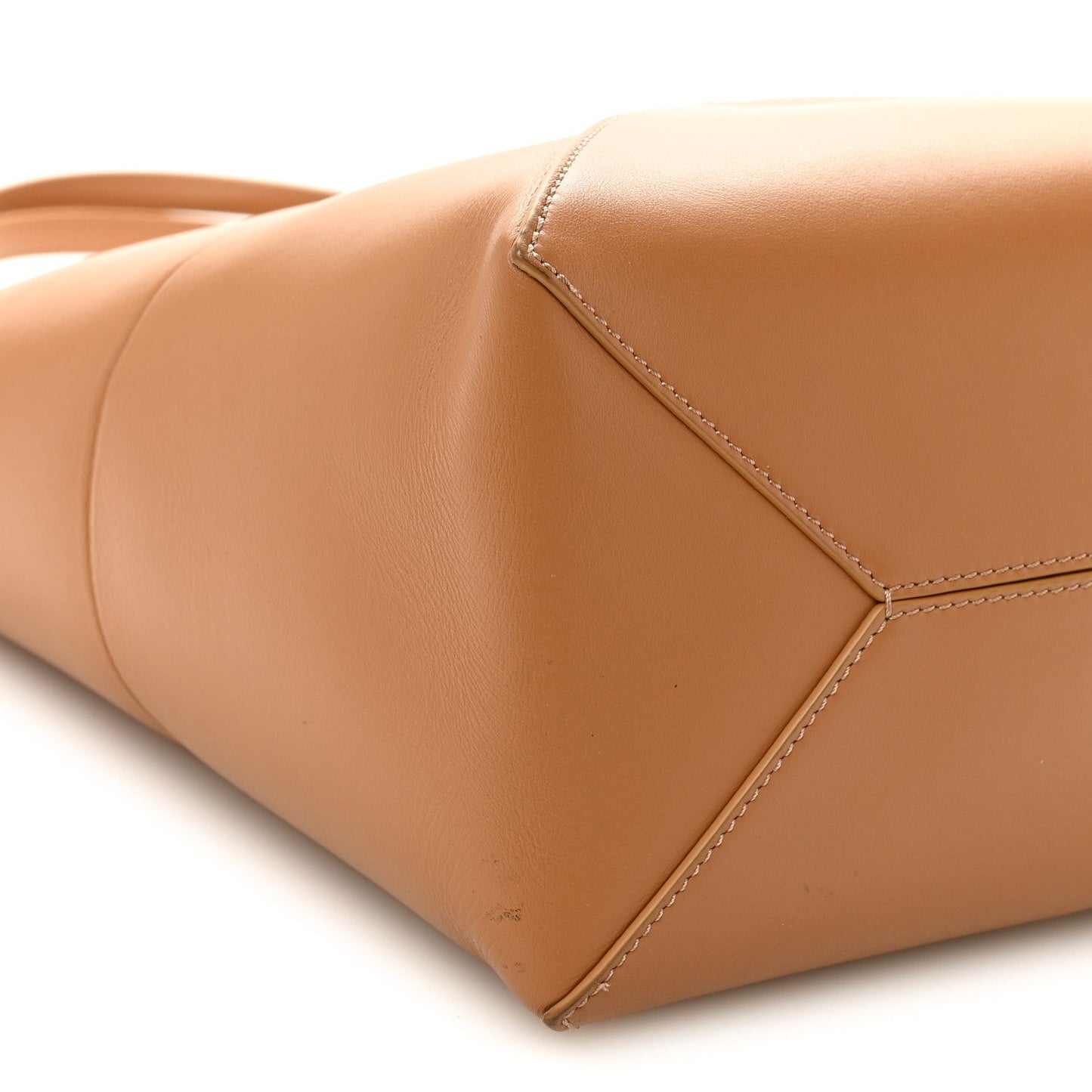 Shiny Calfskin Medium Puzzle Fold Tote Warm Desert