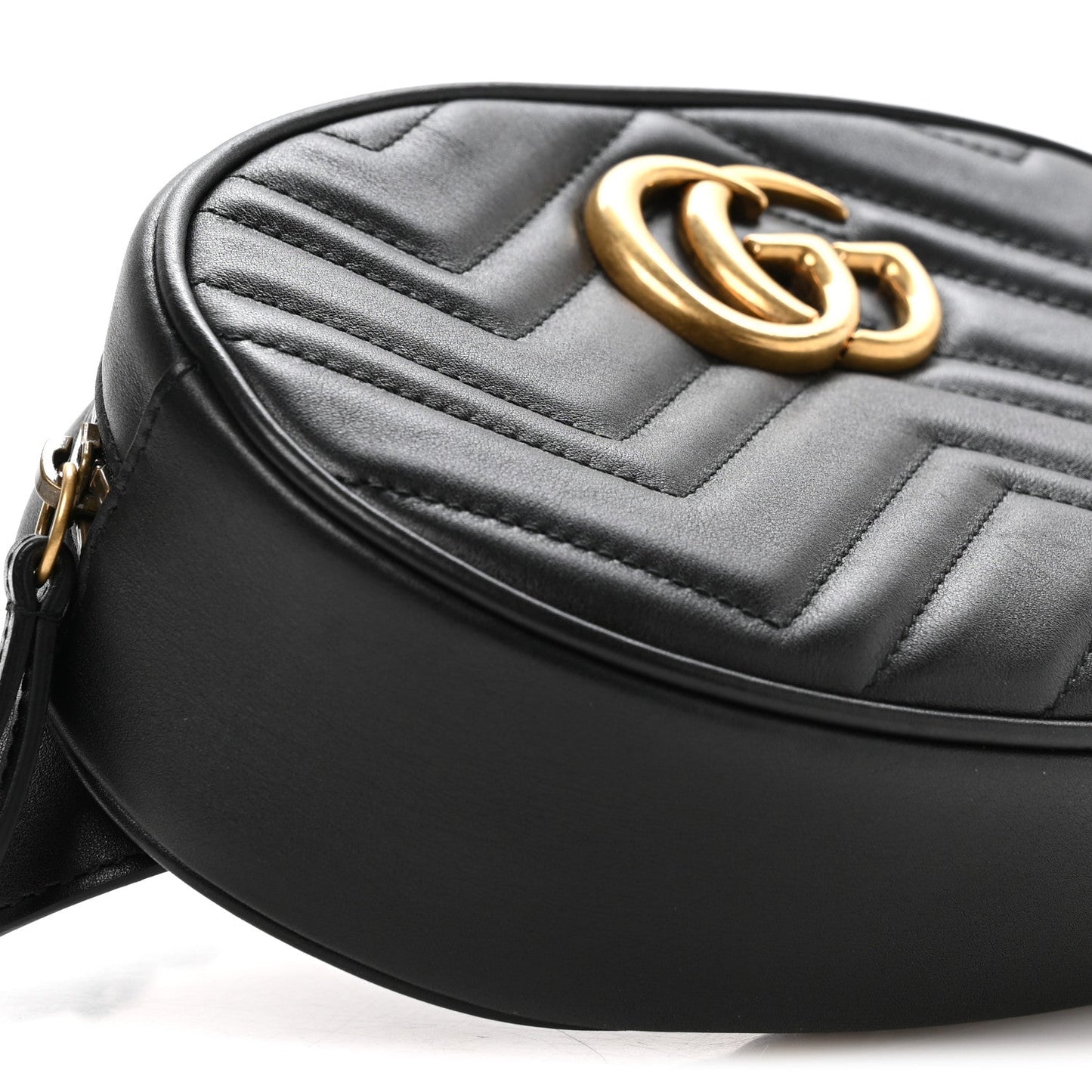 Calfskin Matelasse GG Marmont Belt Bag 95 38 Black