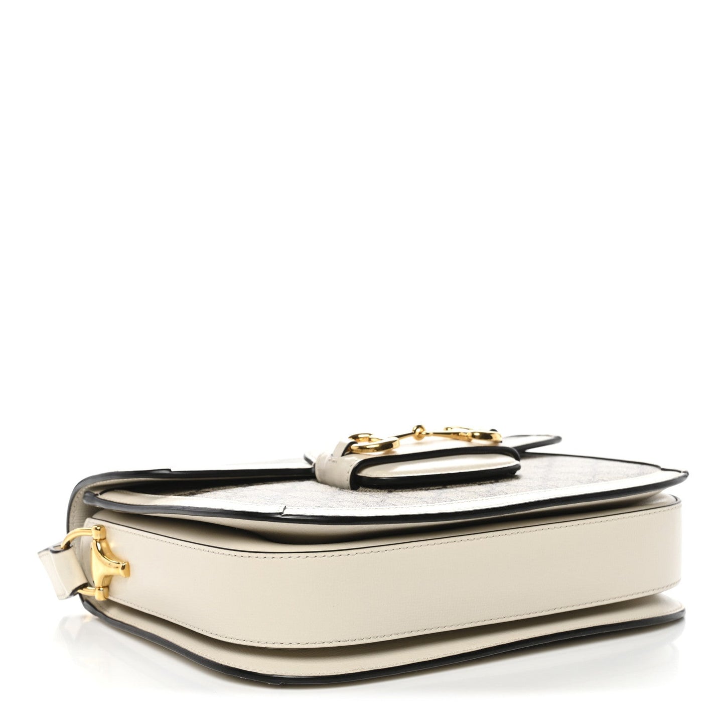 GG Supreme Monogram Horsebit 1955 Shoulder Bag Beige Mystic White