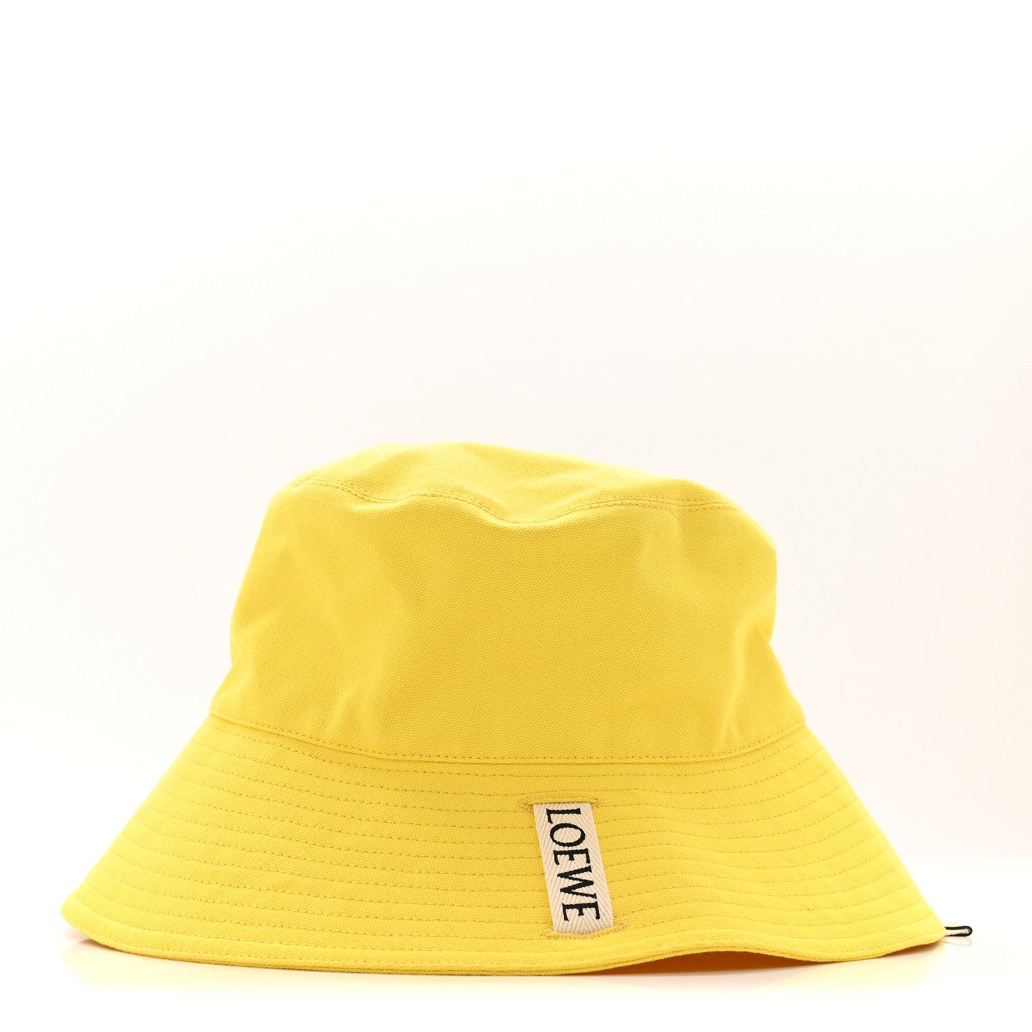 Canvas Calfskin Fisherman Bucket Hat 59 Yellow