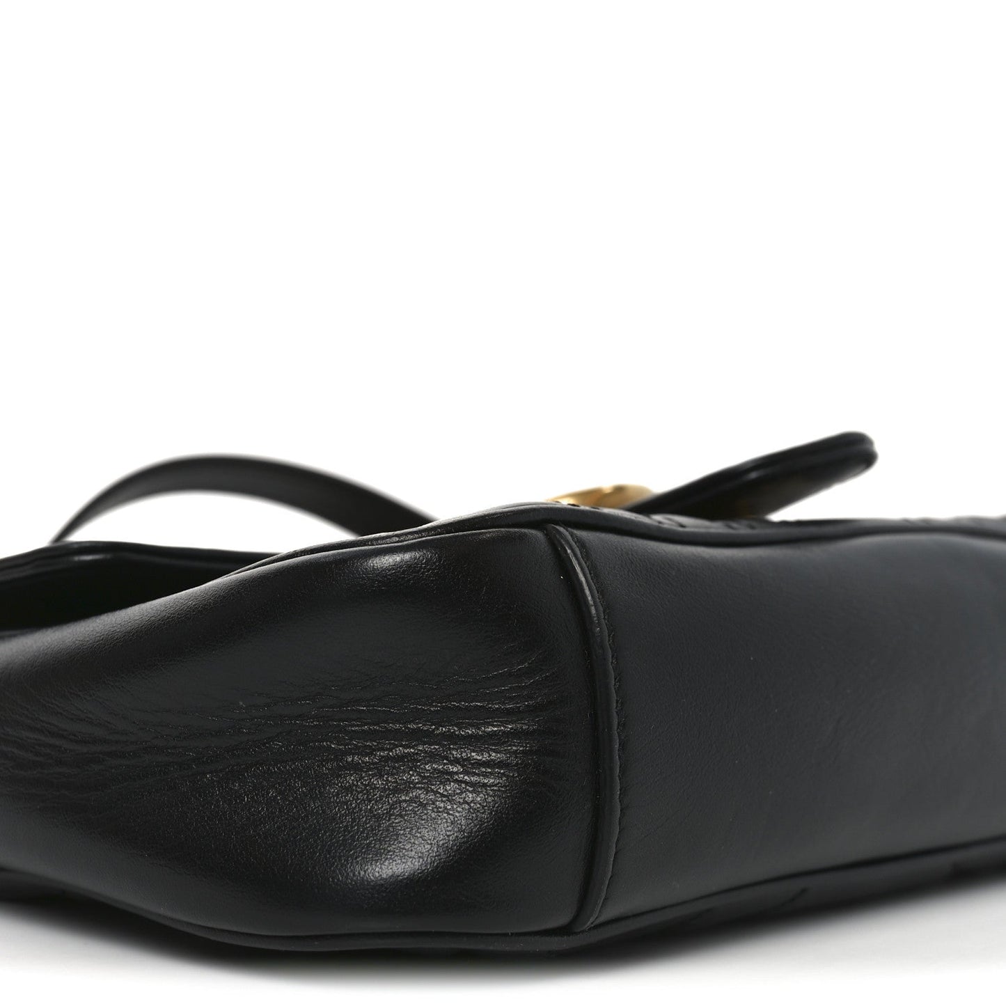 Calfskin Matelasse Mini GG Marmont Shoulder Bag Black