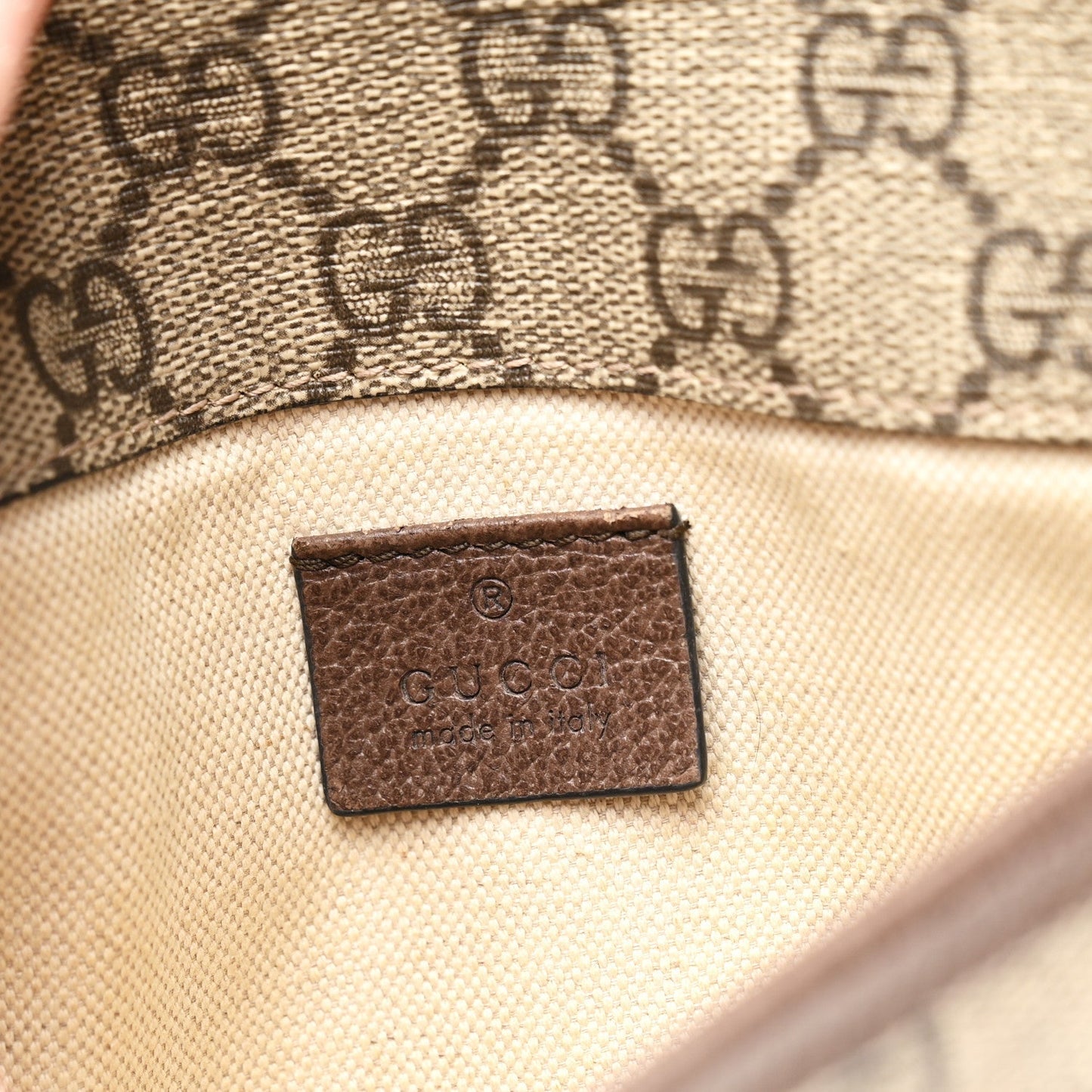 GG Supreme Monogram Neo Vintage Web Belt Bag Brown