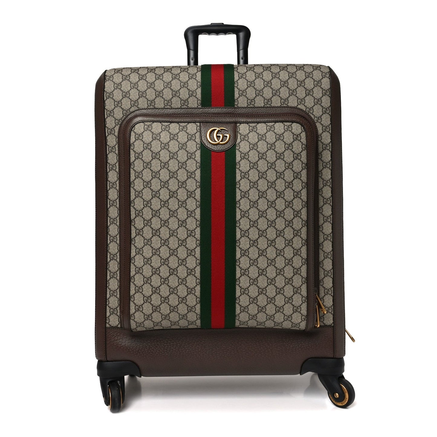 GG Supreme Monogram Web Medium Savoy Trolley Beige Ebony