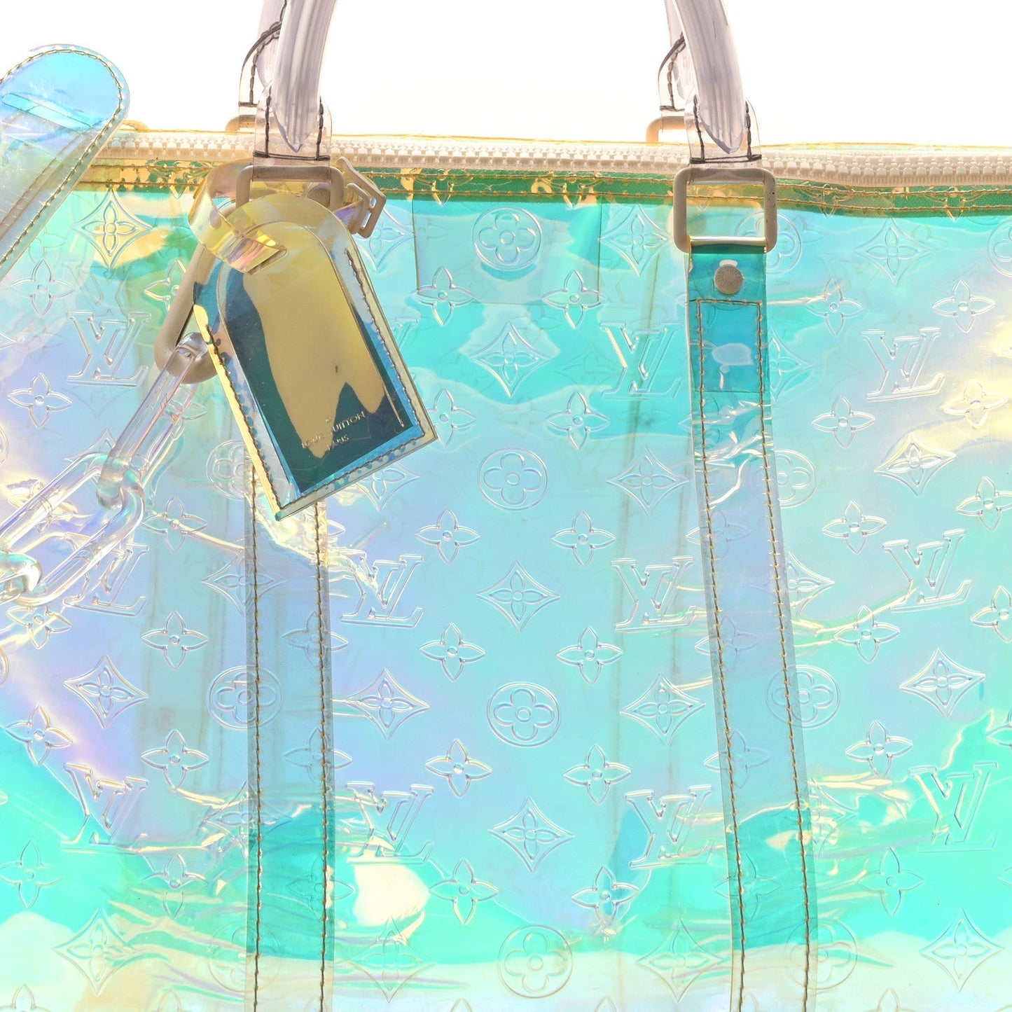 PVC Monogram Keepall Bandouliere 50 Iridescent Prism