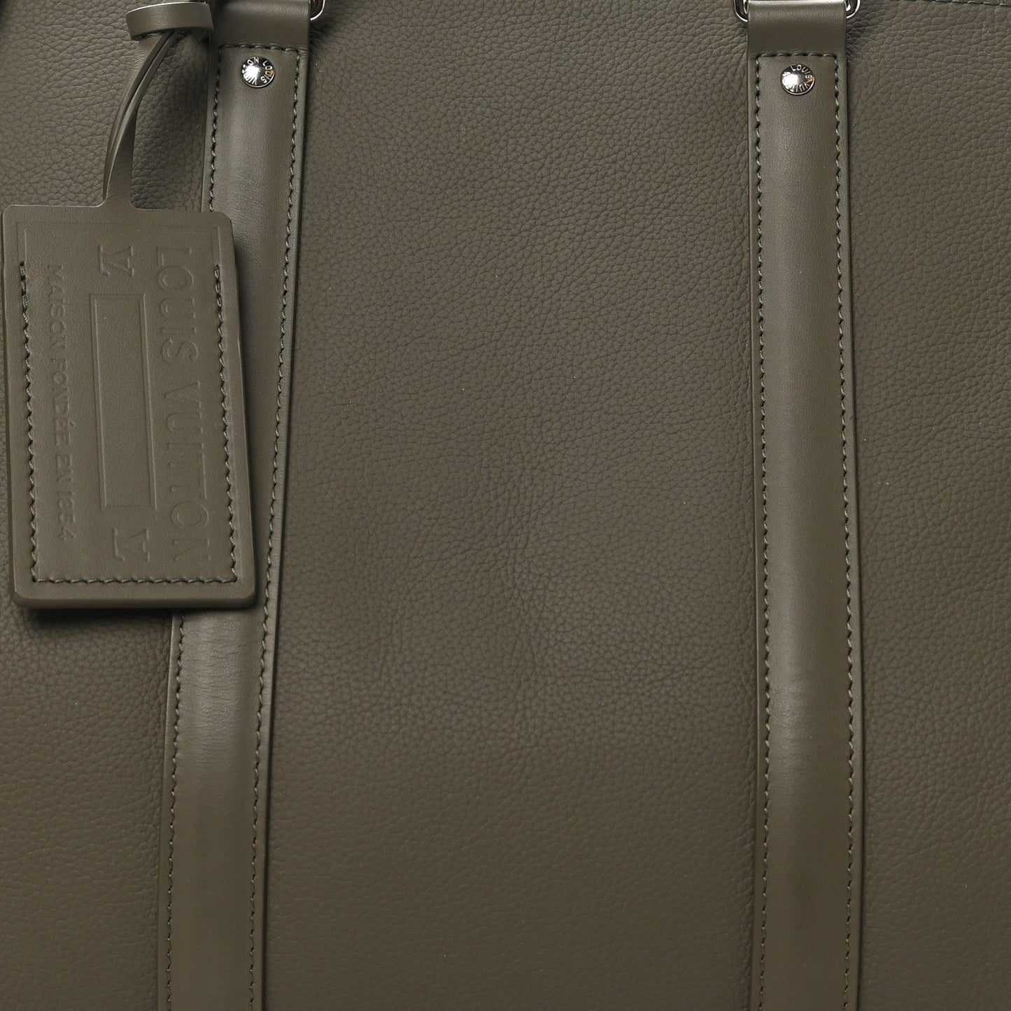 Grained Calfskin Aerogram Keepall Bandouliere 50 Khaki