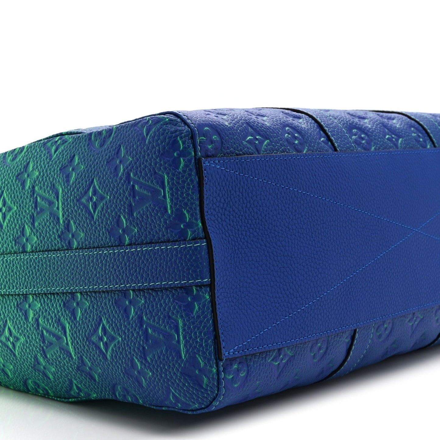 Taurillon Illusion Keepall Tote Bleu Vert
