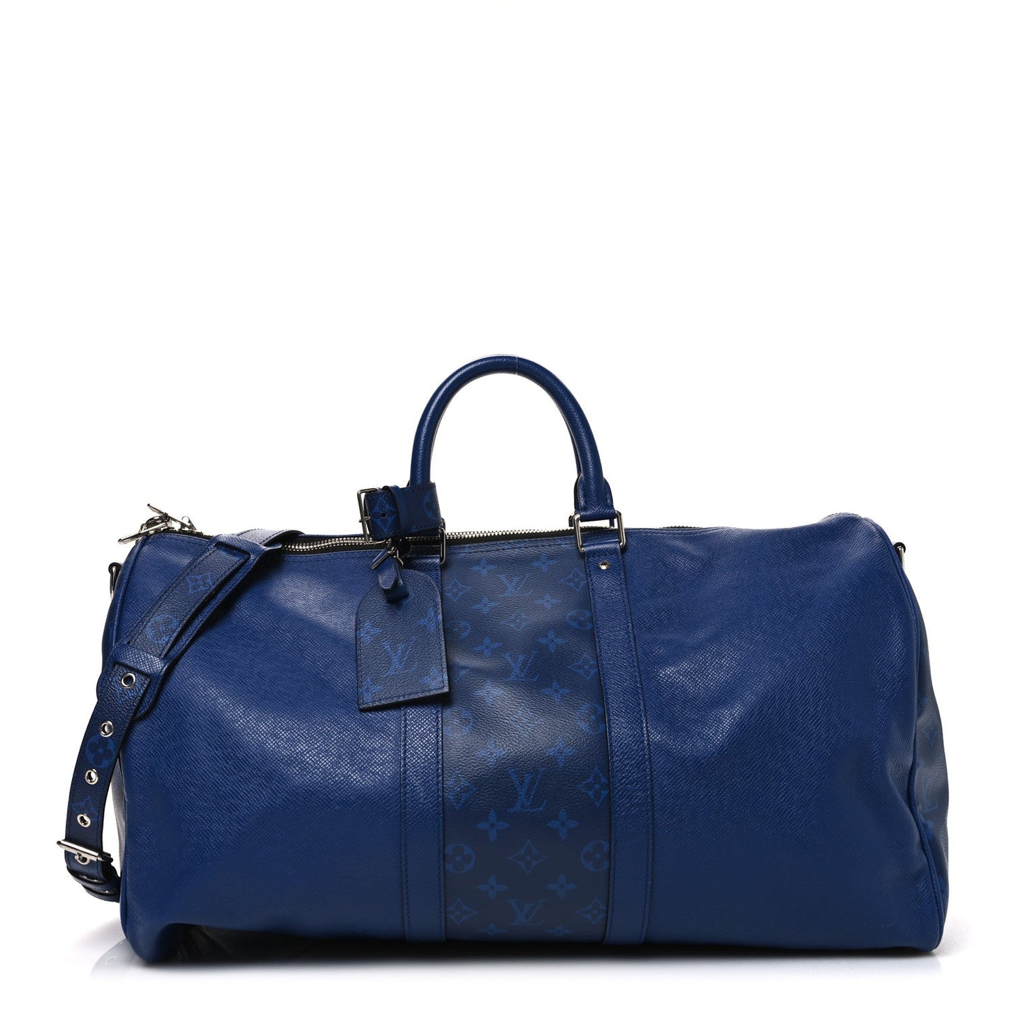 Taiga Monogram Eclipse Keepall Bandouliere 50 Pacific Blue