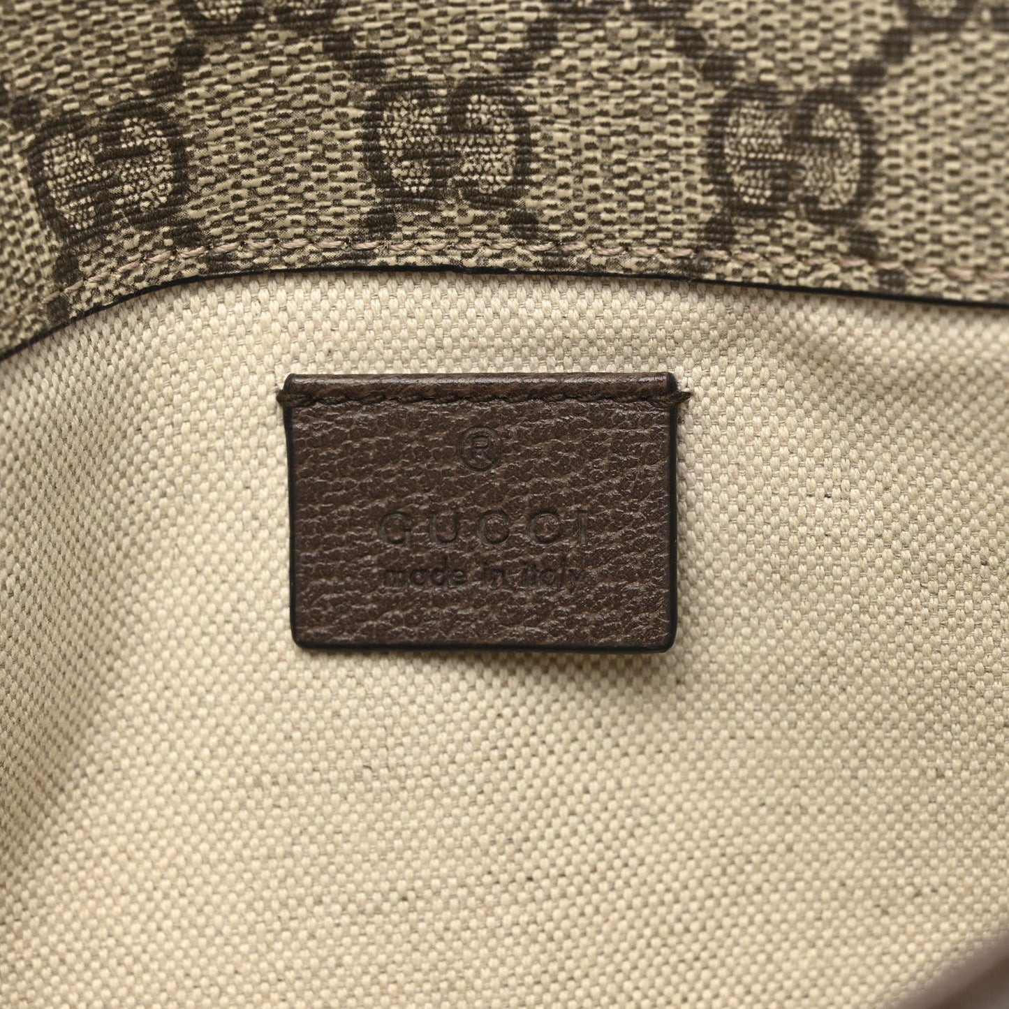 GG Supreme Monogram Neo Vintage Web Belt Bag Brown