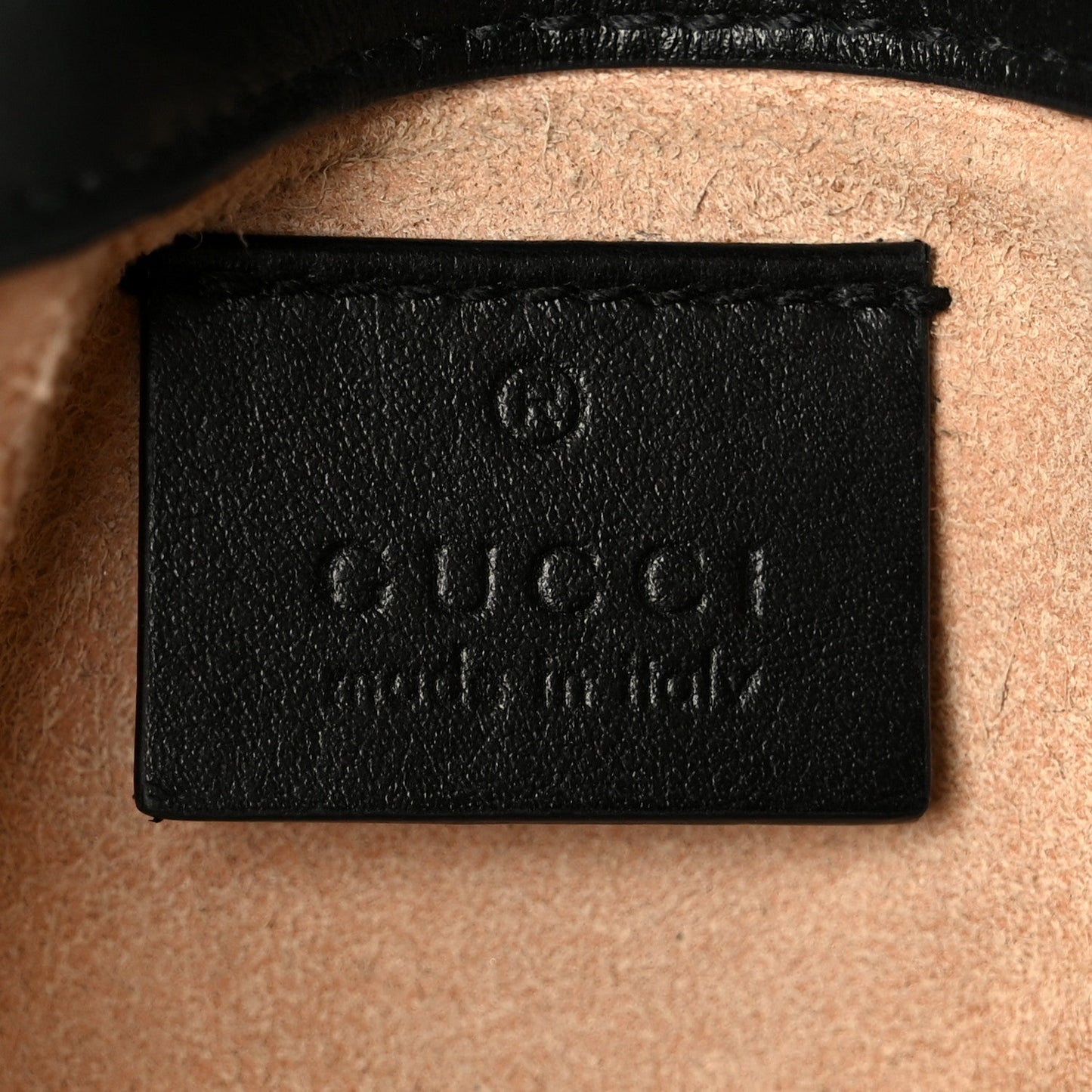 Calfskin Matelasse Super Mini GG Marmont Shoulder Bag Black