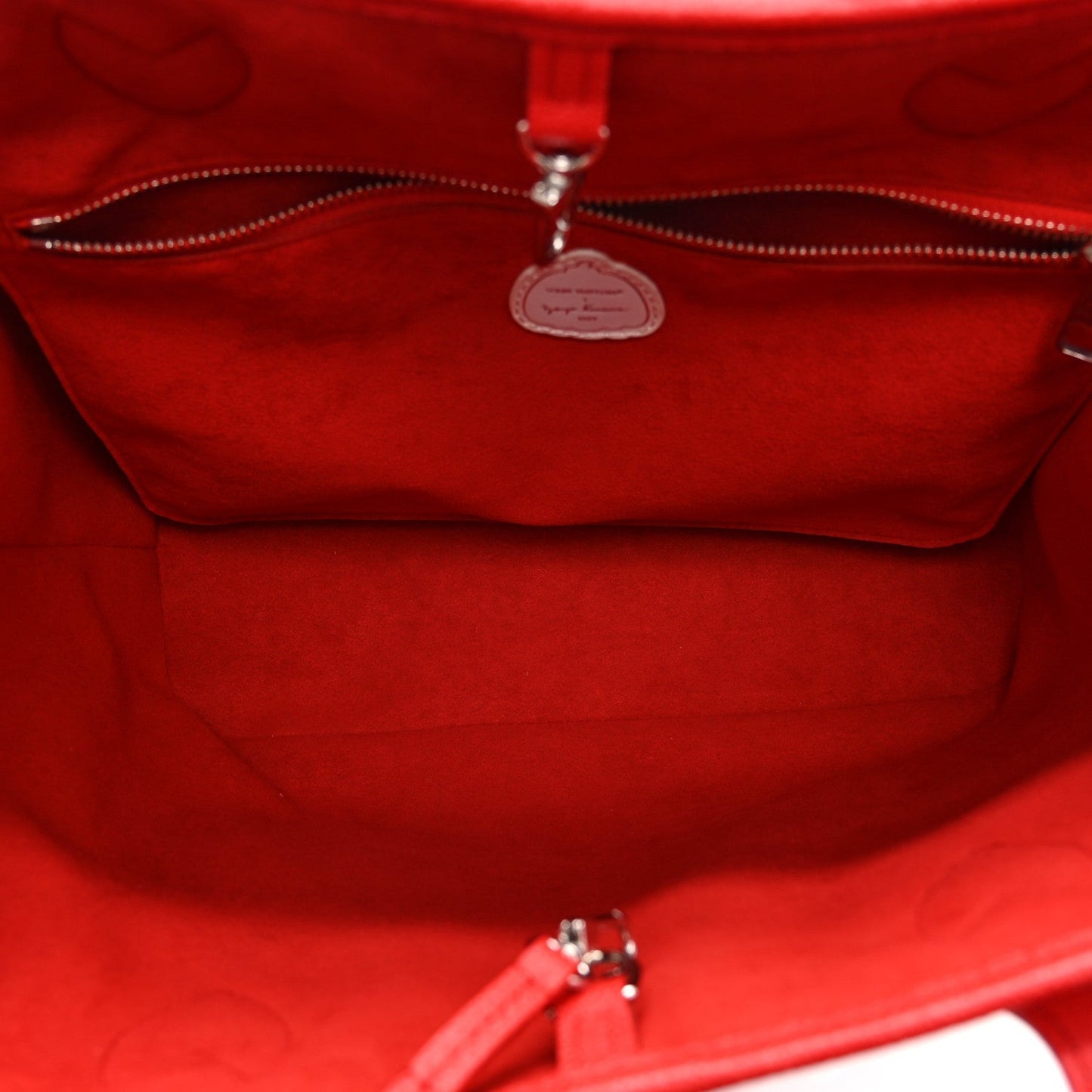 LV X YK Empreinte Infinity Dots Neverfull MM Rouge White
