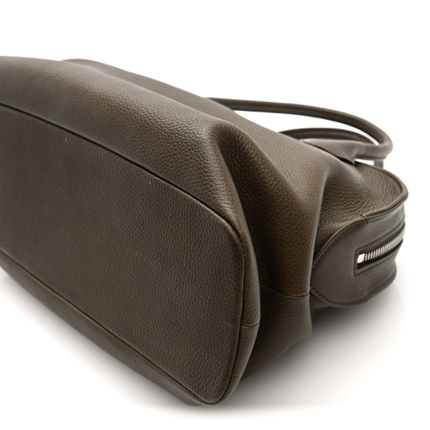 Grained Saddle Calfskin Agnes Bag Truffle