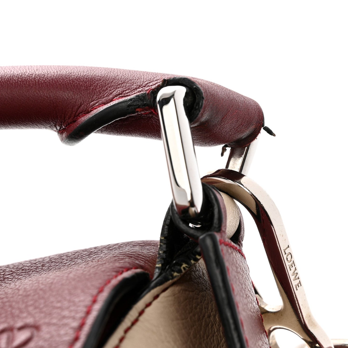 Calfskin Small Puzzle Bag Wine Garnet