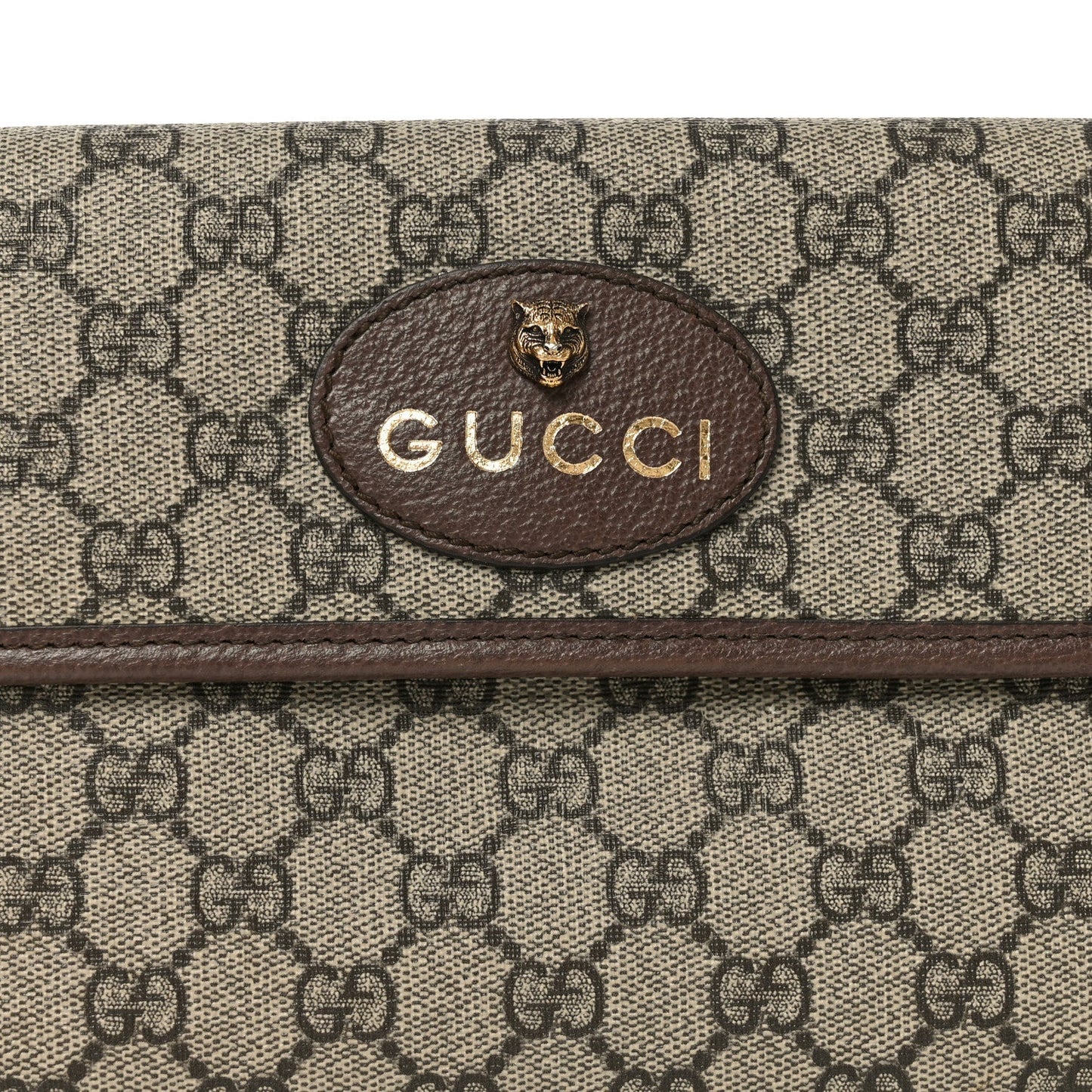 GG Supreme Monogram Neo Vintage Web Belt Bag Brown