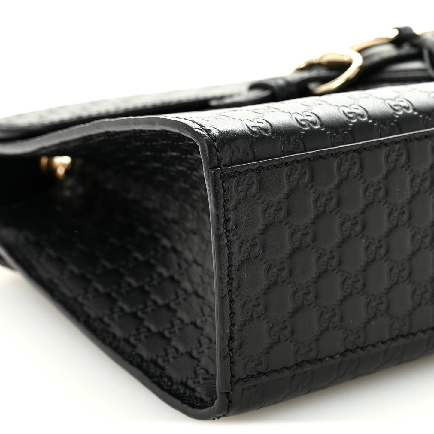 Microguccissima Medium Emily Chain Shoulder Bag Black