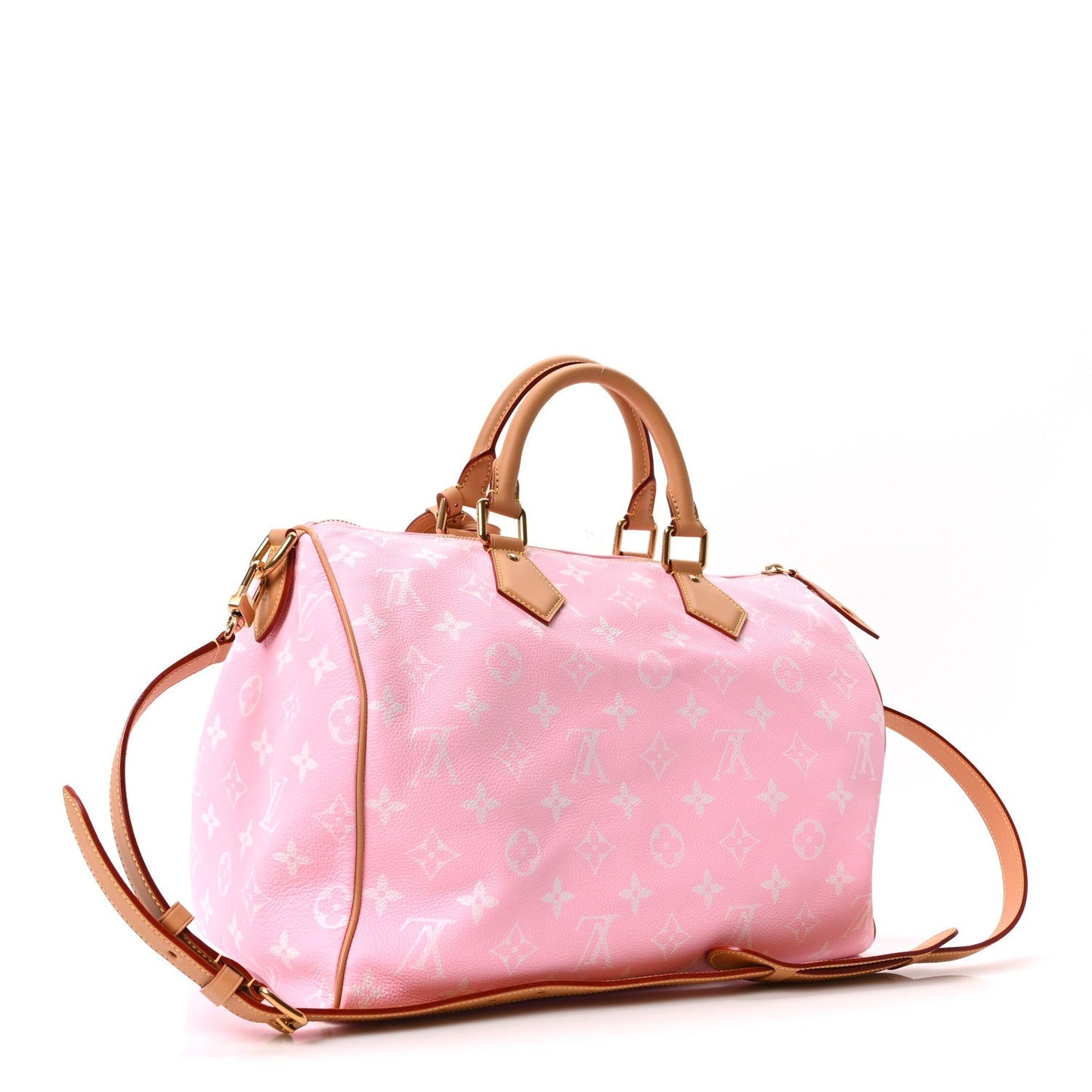Calfskin Monogram Speedy P9 Bandouliere 40 Candy
