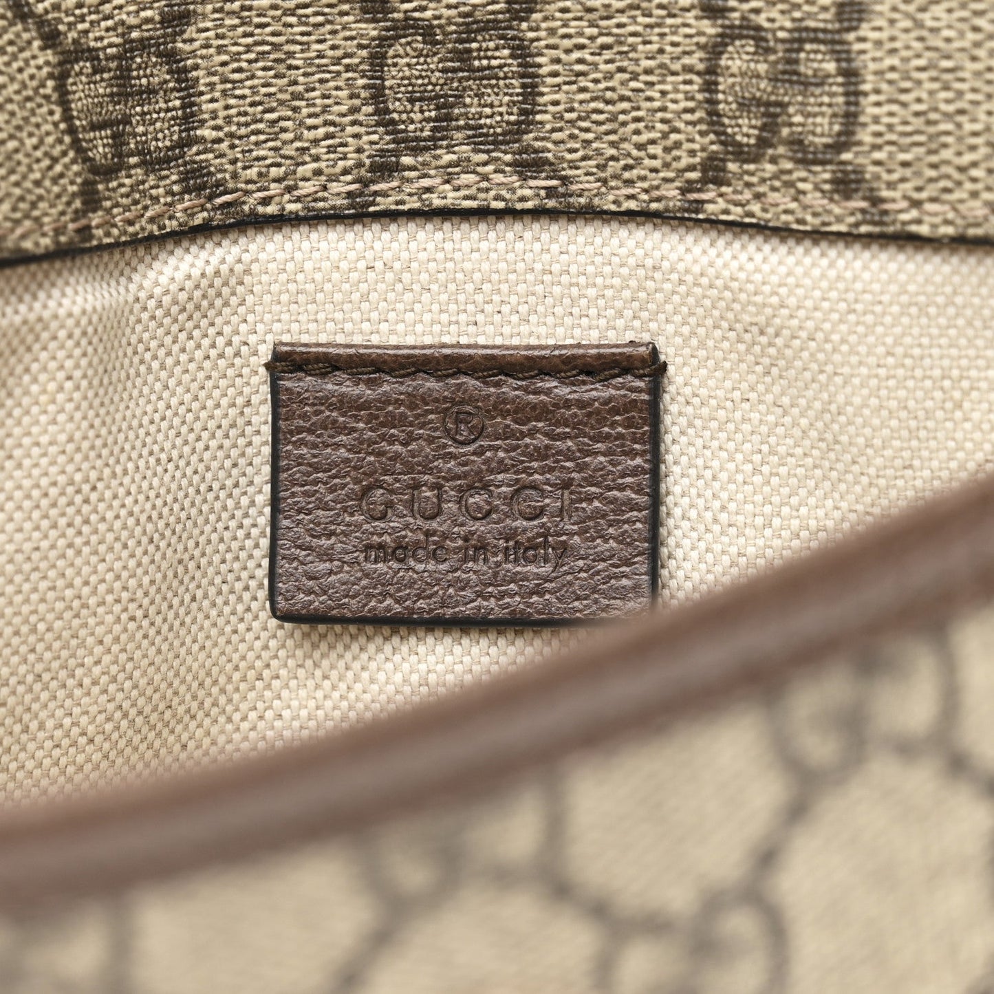 GG Supreme Monogram Neo Vintage Web Belt Bag Brown