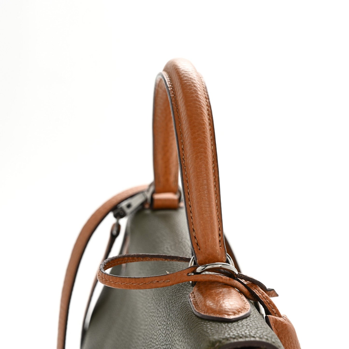 Fjord Togo Tri-Color Kelly Retourne 32 Vert Anis Gold Vert Olive