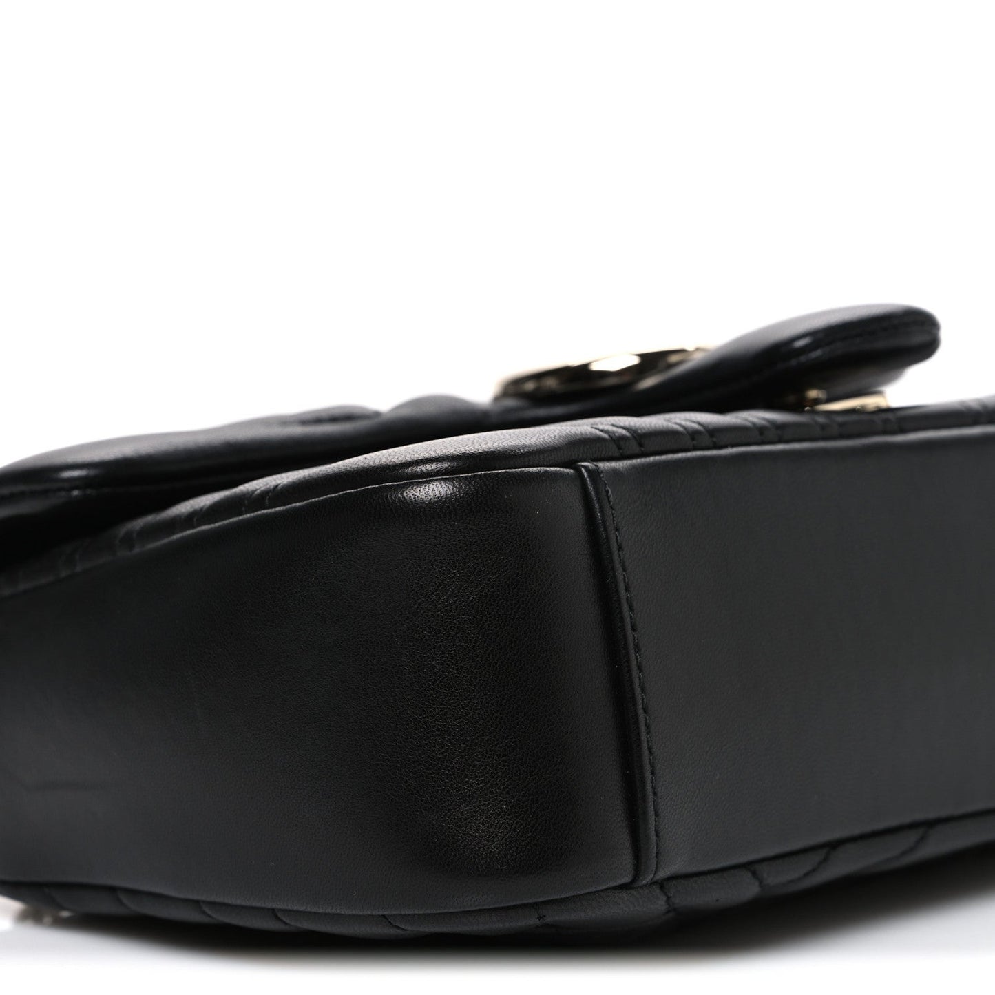 Lambskin Matelasse Medium GG Marmont Shoulder Bag Black
