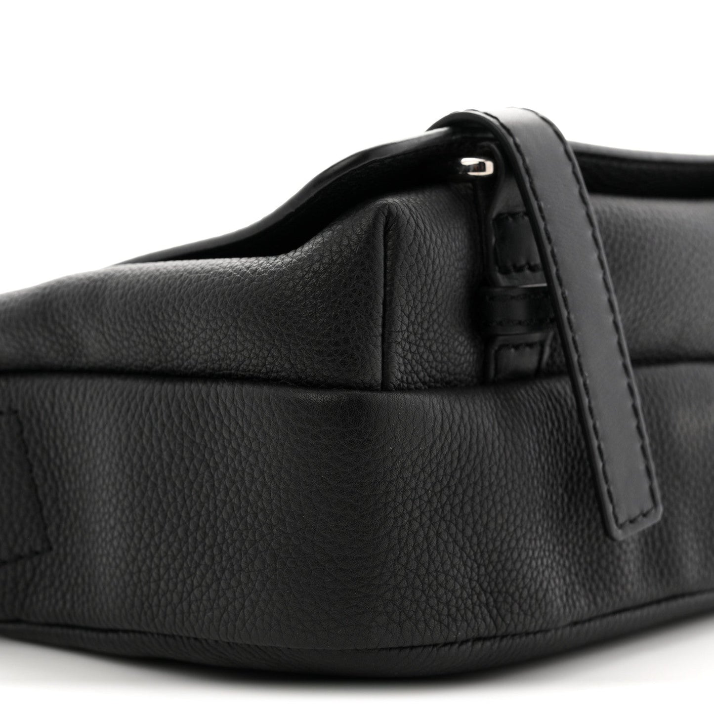 Soft Grained Calfskin XS Military Messenger Bag Black
