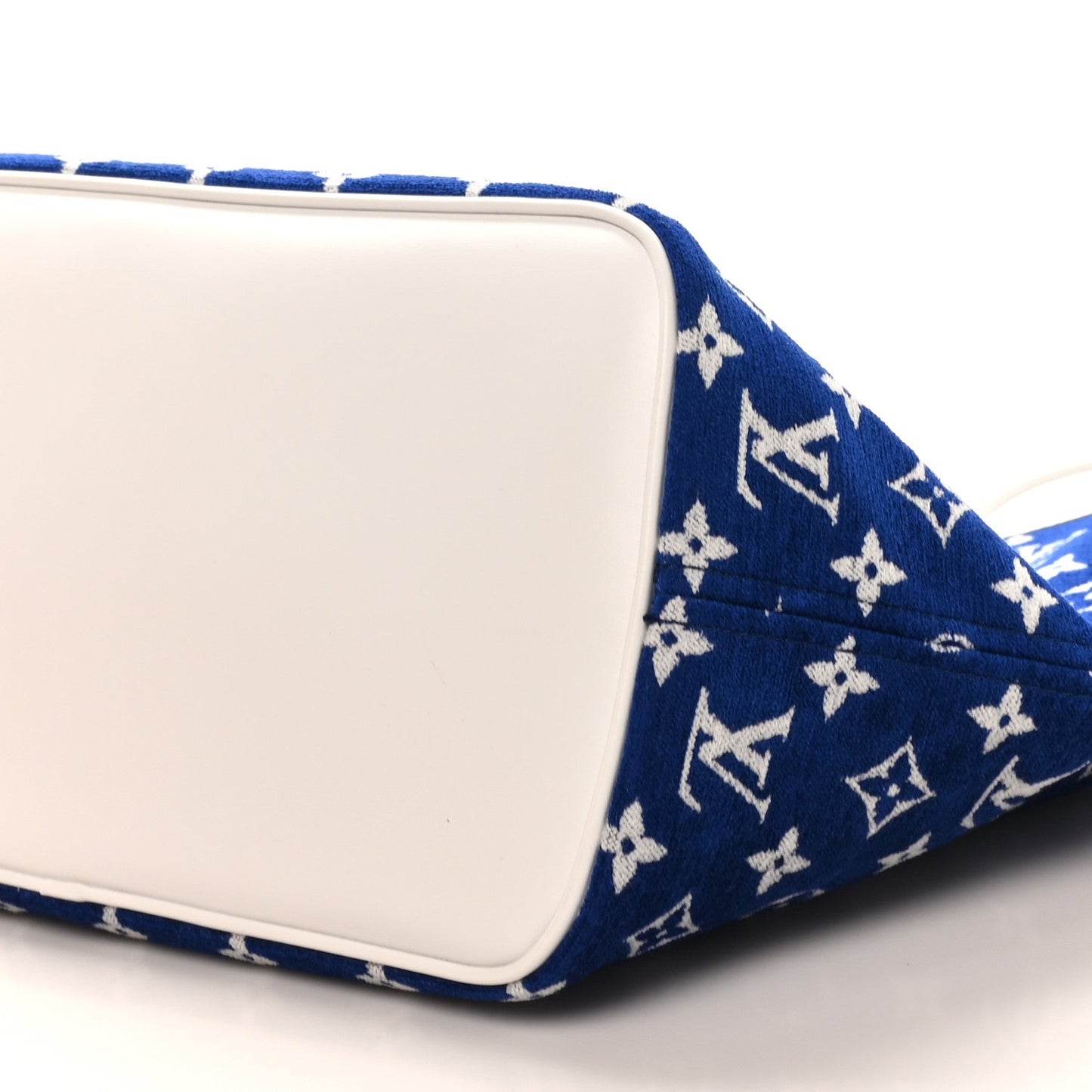 Jacquard Velvet Monogram LV Match Neverfull MM Bleu