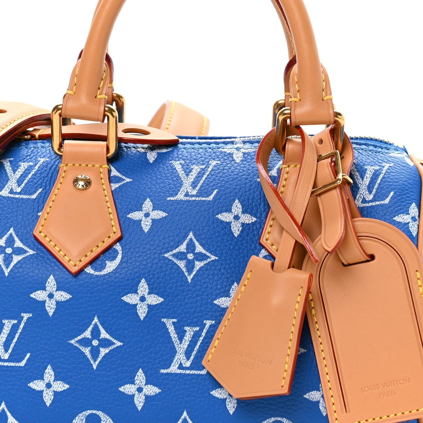 Calfskin Monogram Speedy P9 Bandouliere 20 Blue