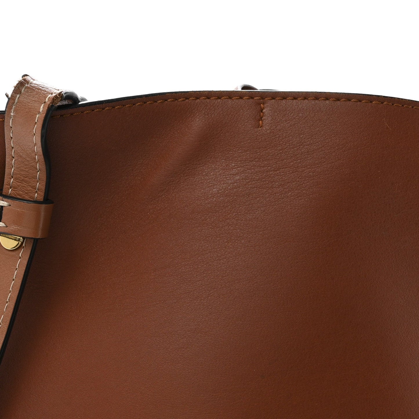Calfskin Gate Bucket Bag Brown