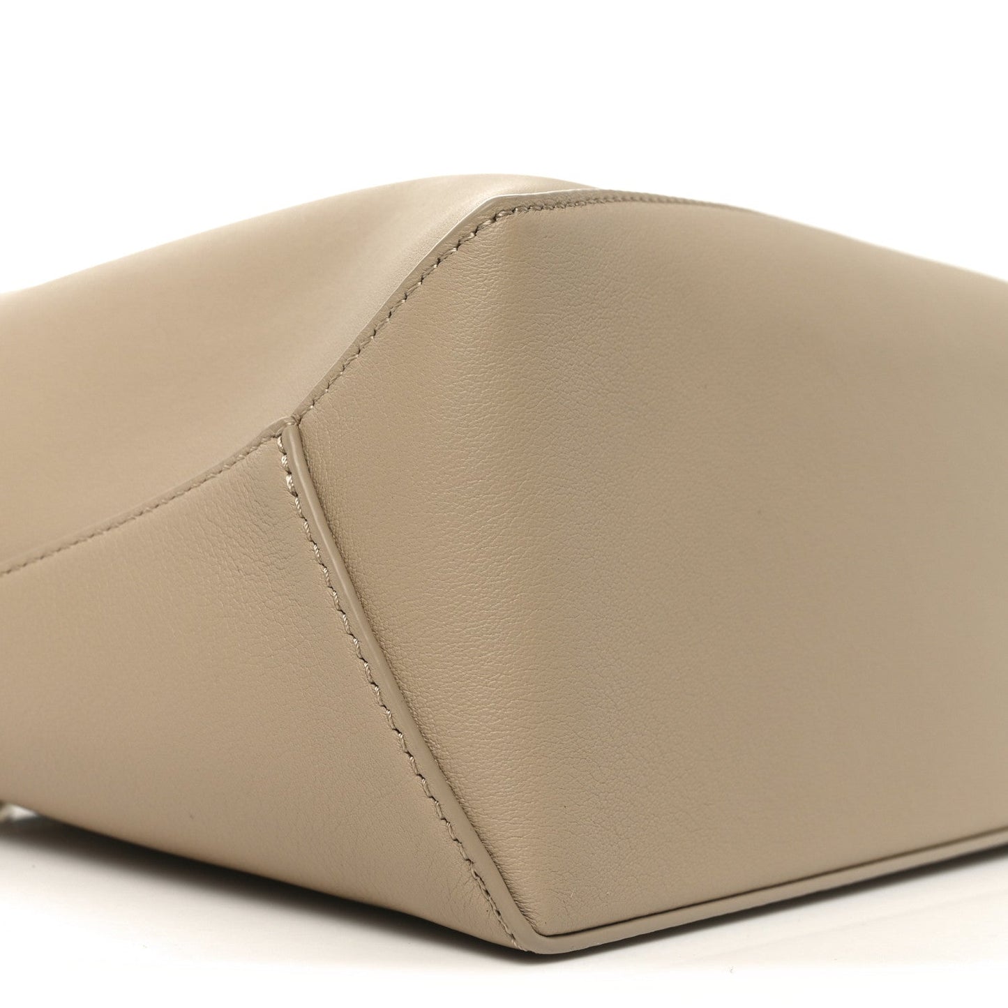 Classic Calfskin Small Puzzle Edge Bag Soft White Paper Craft