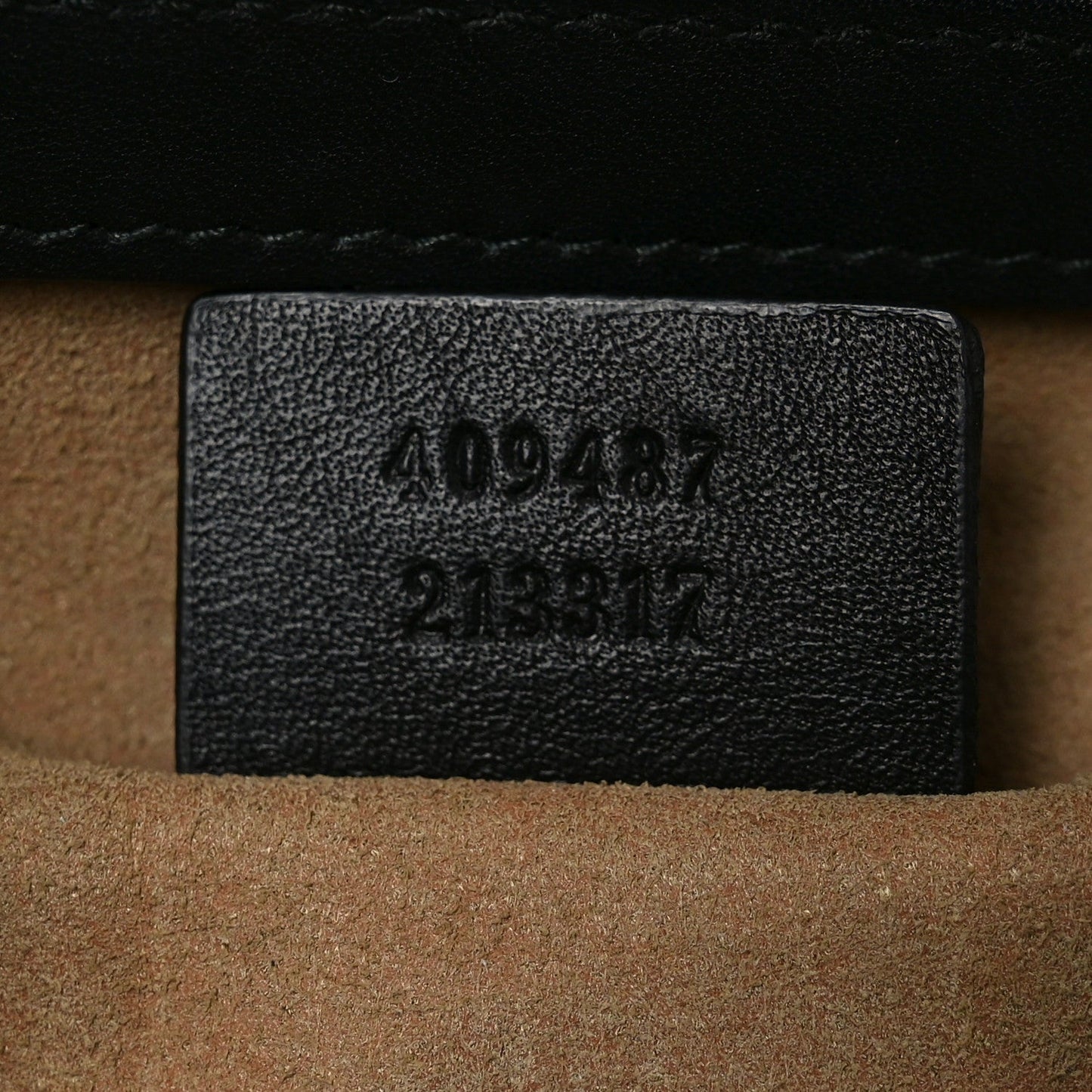 GG Supreme Monogram Calfskin Small Padlock Shoulder Bag Beige Black Cuir