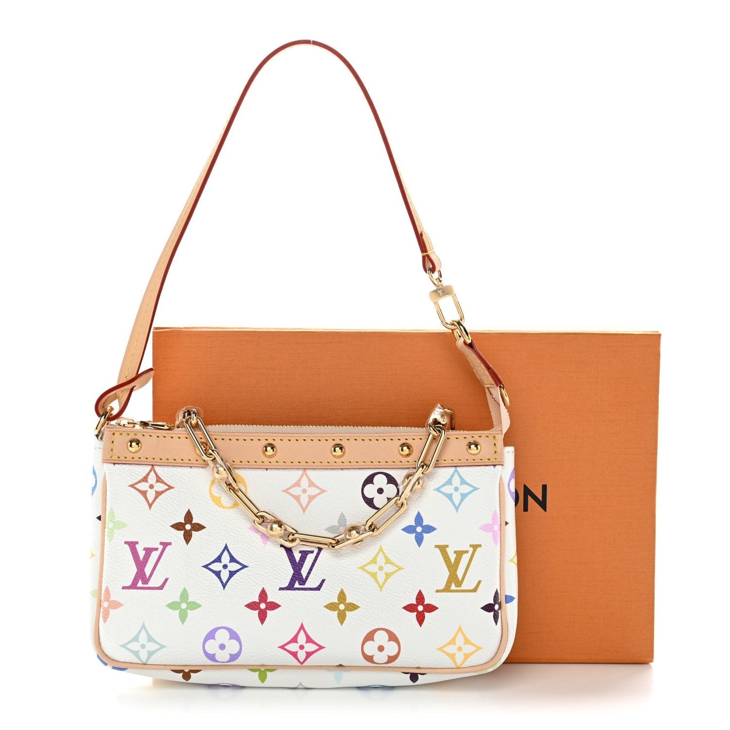 LV X TM Monogram Multicolor Pochette Accessories White