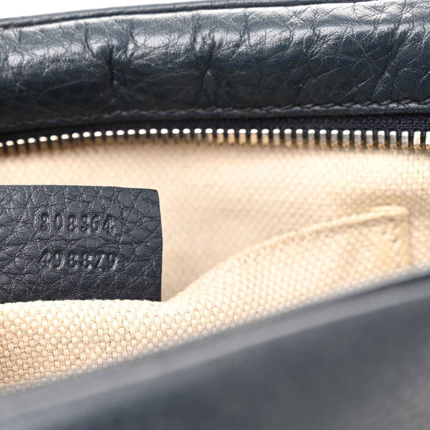 Pebbled Calfskin Small Soho Disco Bag Blue