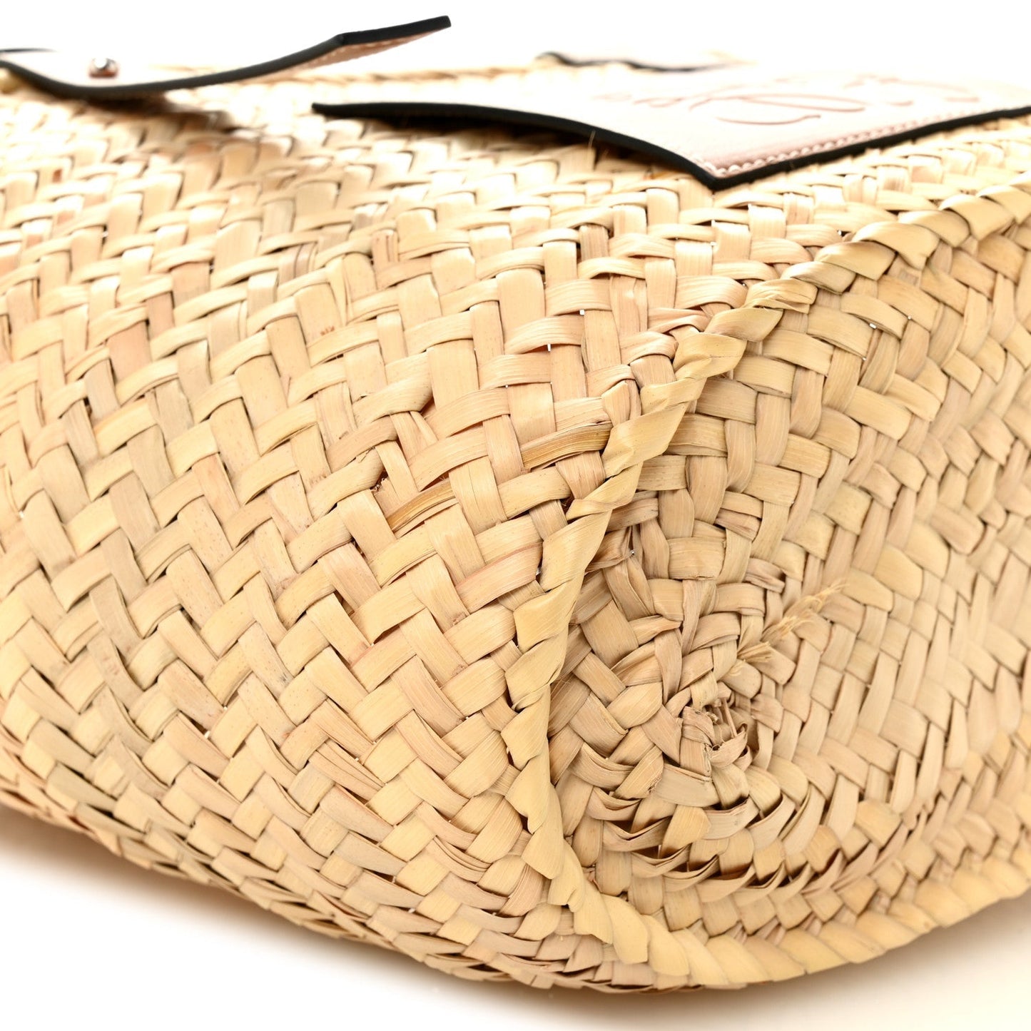 Raffia Basket Tote Bag Natural Tan
