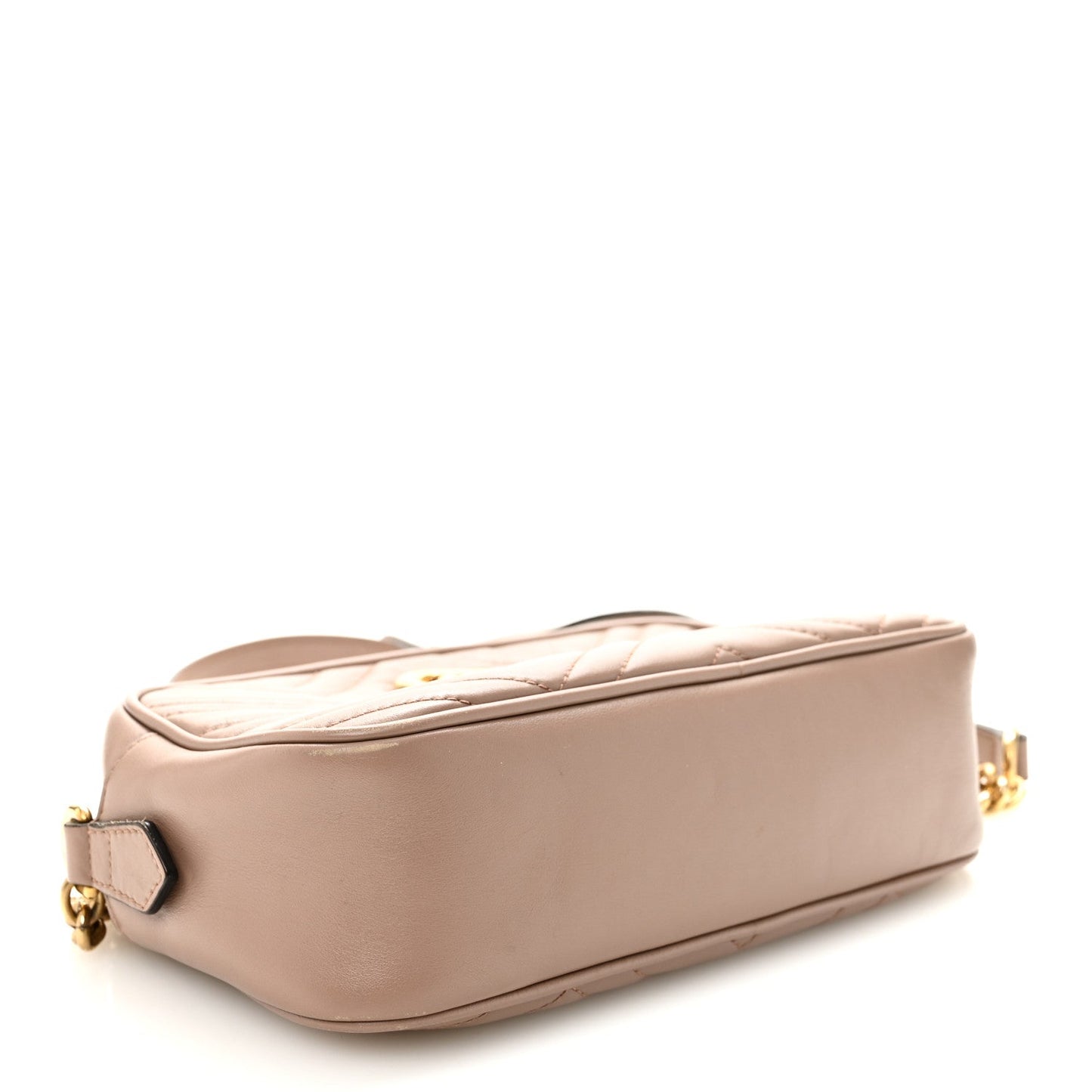 Calfskin Matelasse Small GG Marmont Chain Shoulder Bag Porcelain Rose