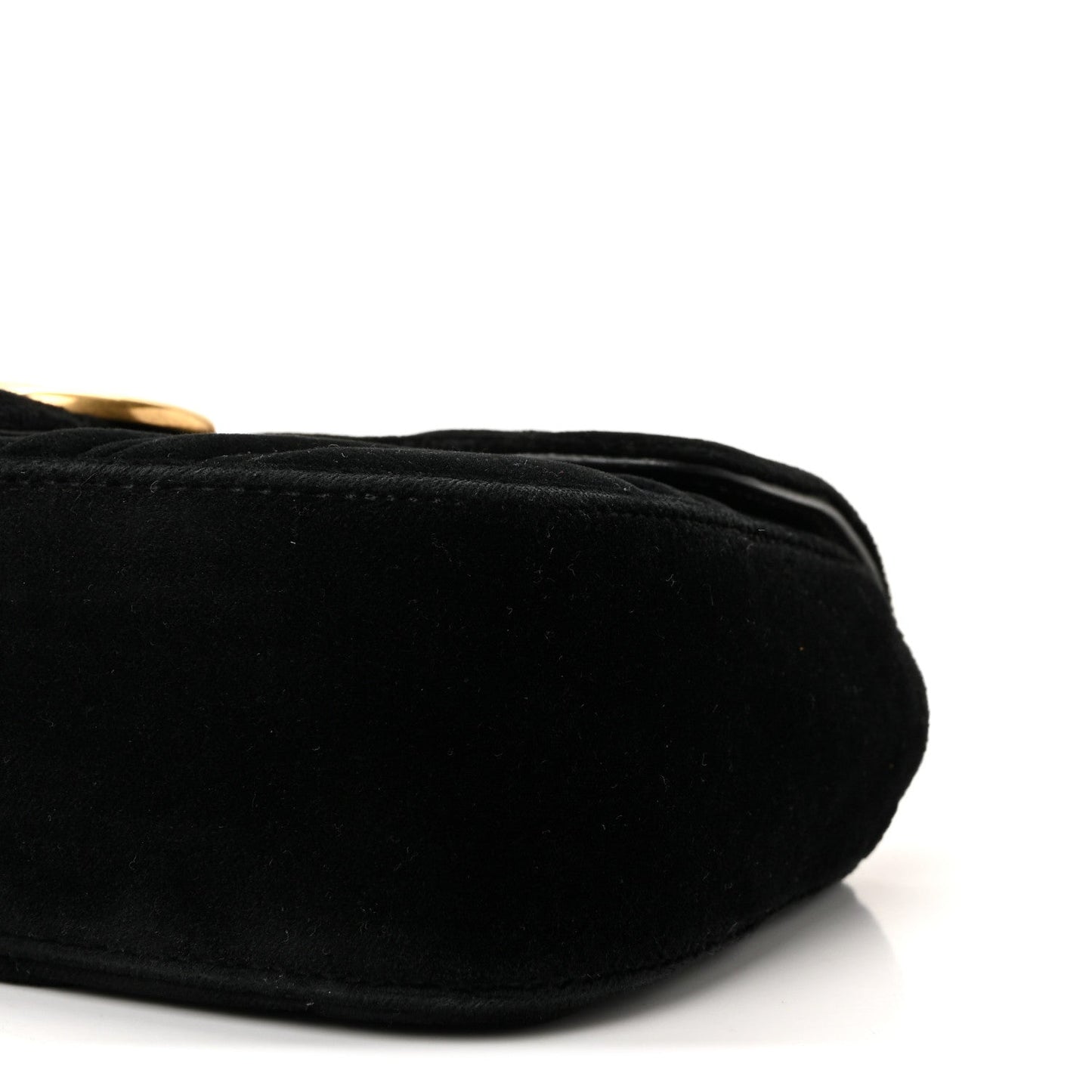 Velvet Matelasse Mini GG Marmont Shoulder Bag Black