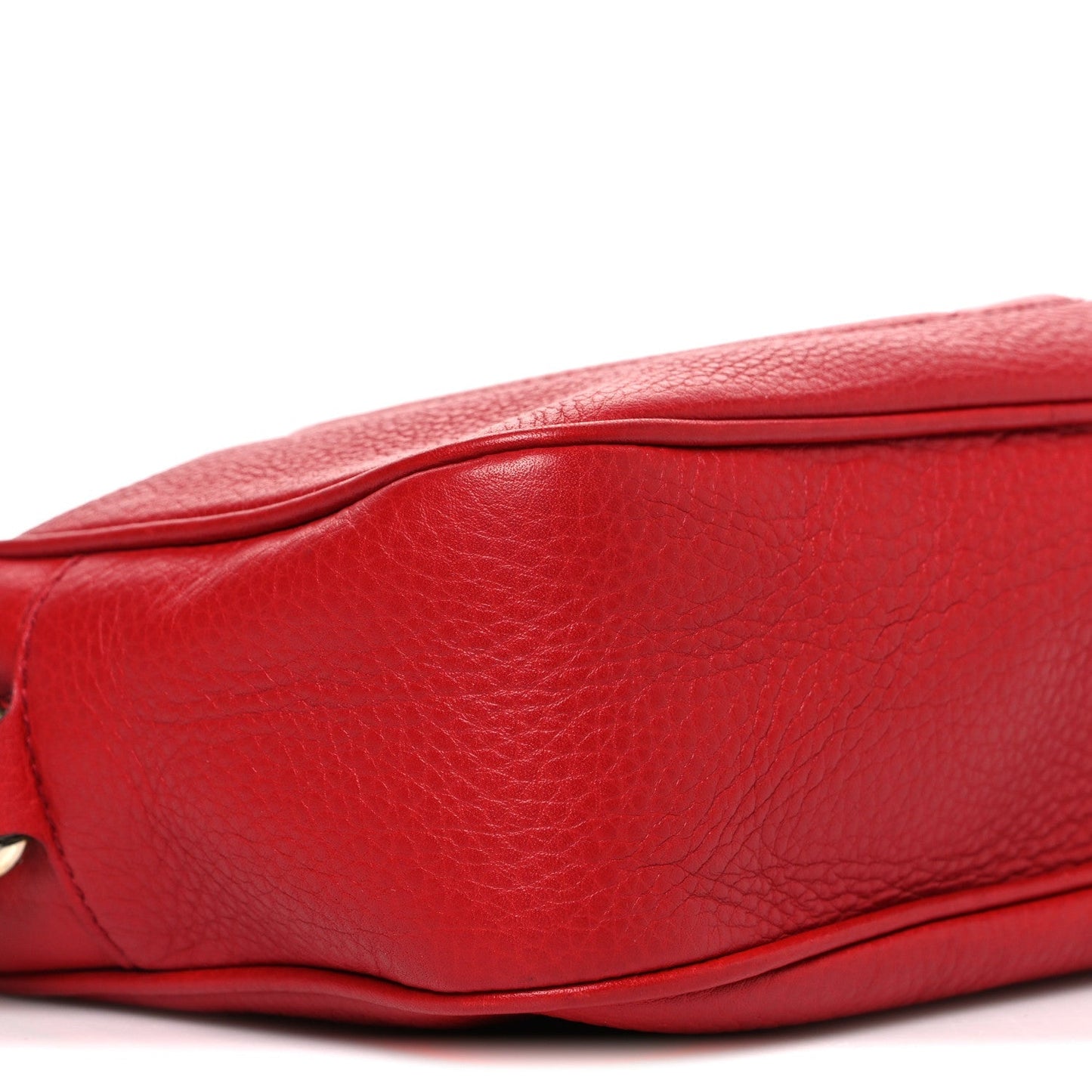 Pebbled Calfskin Small Soho Disco Bag Vibrant Red
