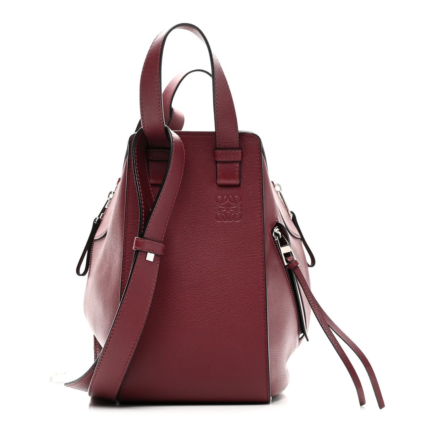 Calfskin Small Hammock Shoulder Bag Dark Red