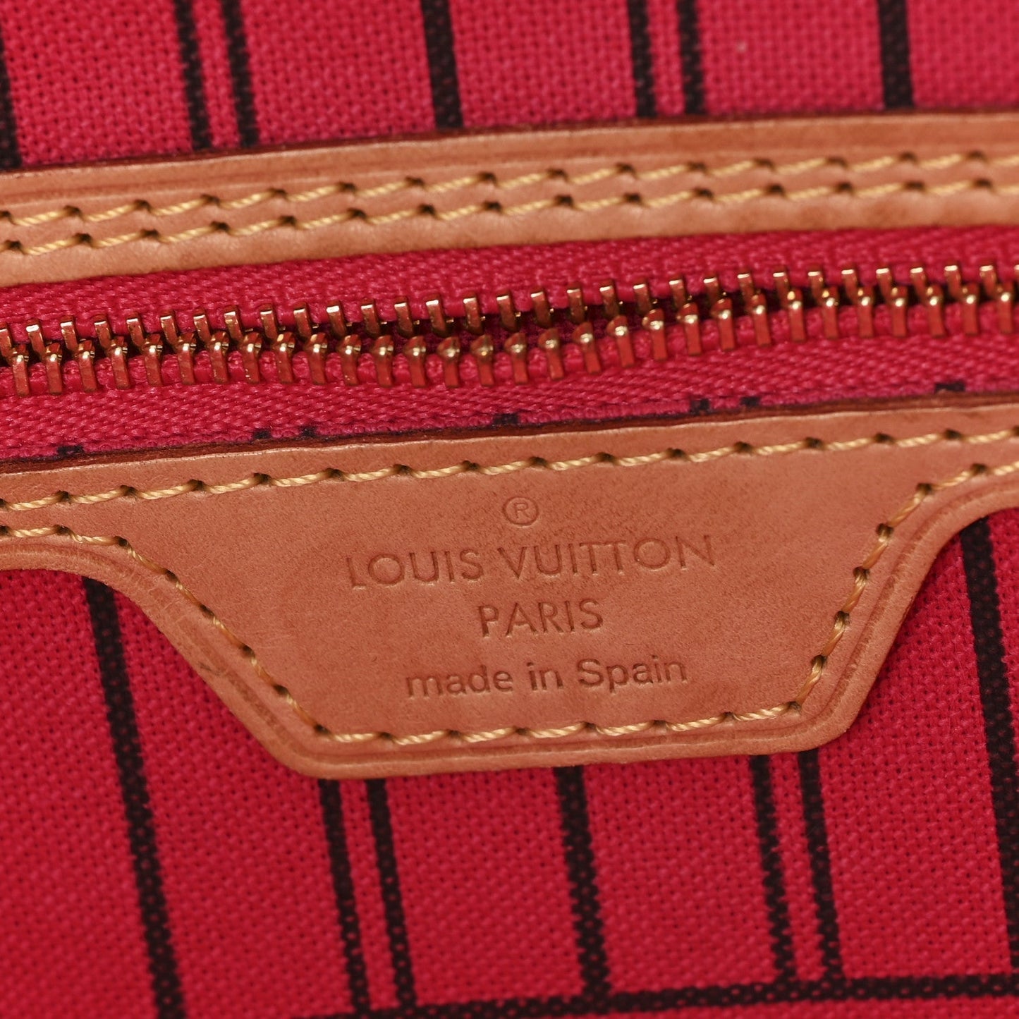 Monogram Bay Neverfull MM Rose Ballerine Poppy
