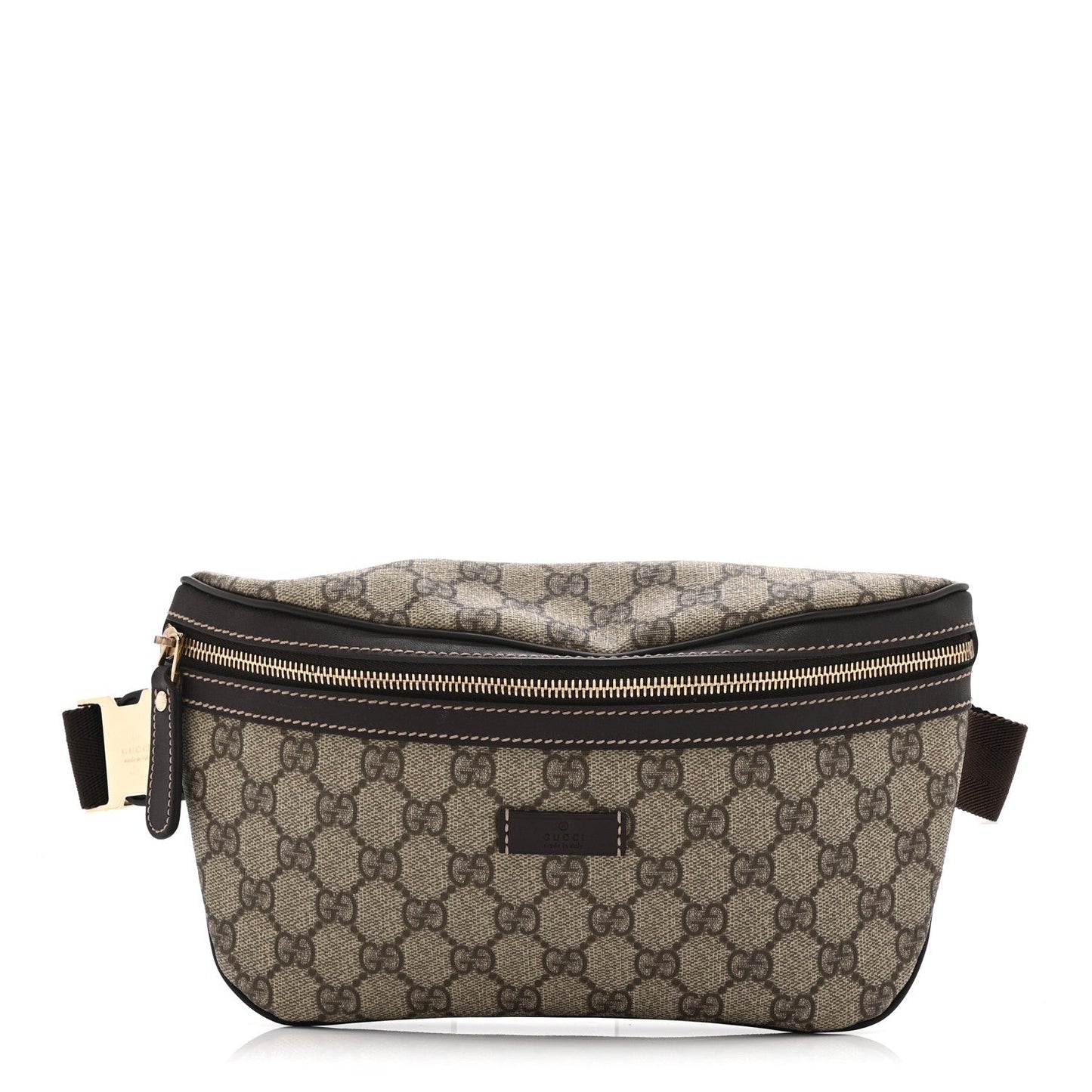 GG Supreme Monogram Belt Bag Dark Brown