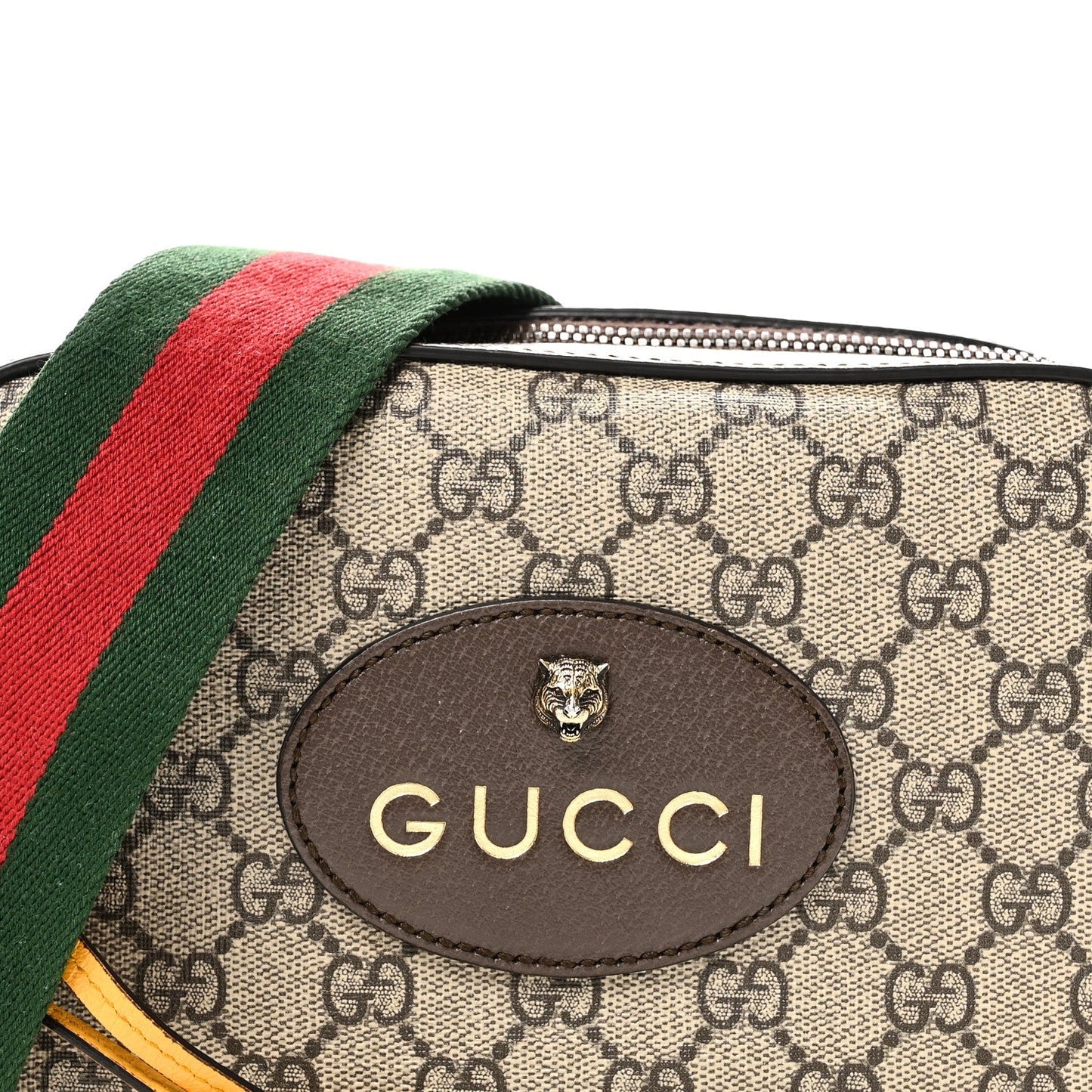 GG Supreme Monogram Web Neo Vintage Shoulder Bag Beige New Acero Crop