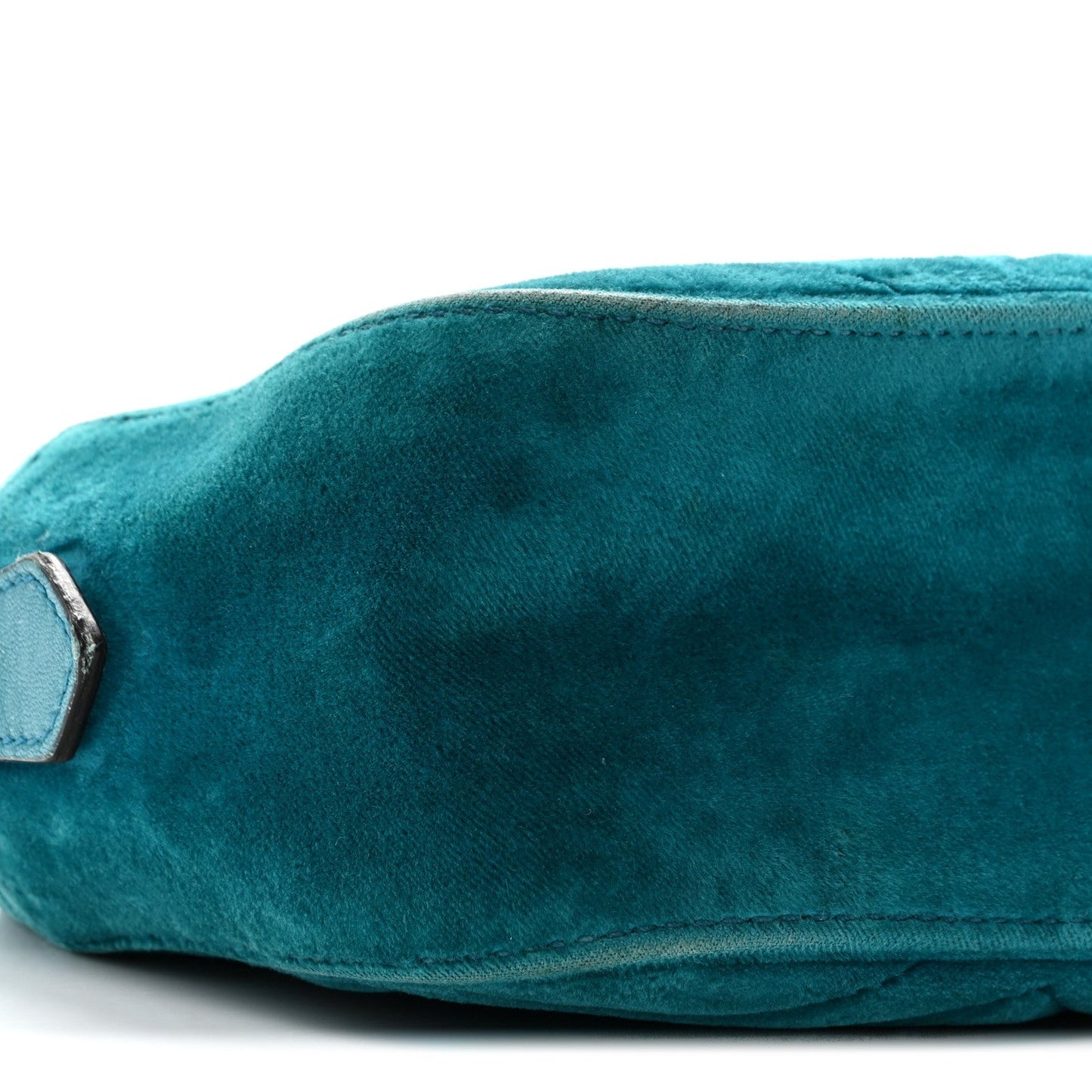 Velvet Matelasse Small GG Marmont Chain Shoulder Bag Pavone Cyan